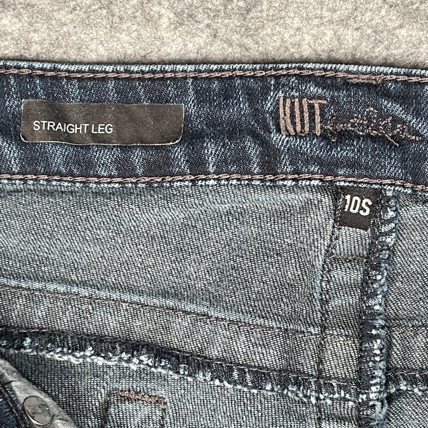 Kut from the Kloth Women's Jeans Size 10S Straight Leg Stretch Blue High Rise - Voodoo Jewelers
