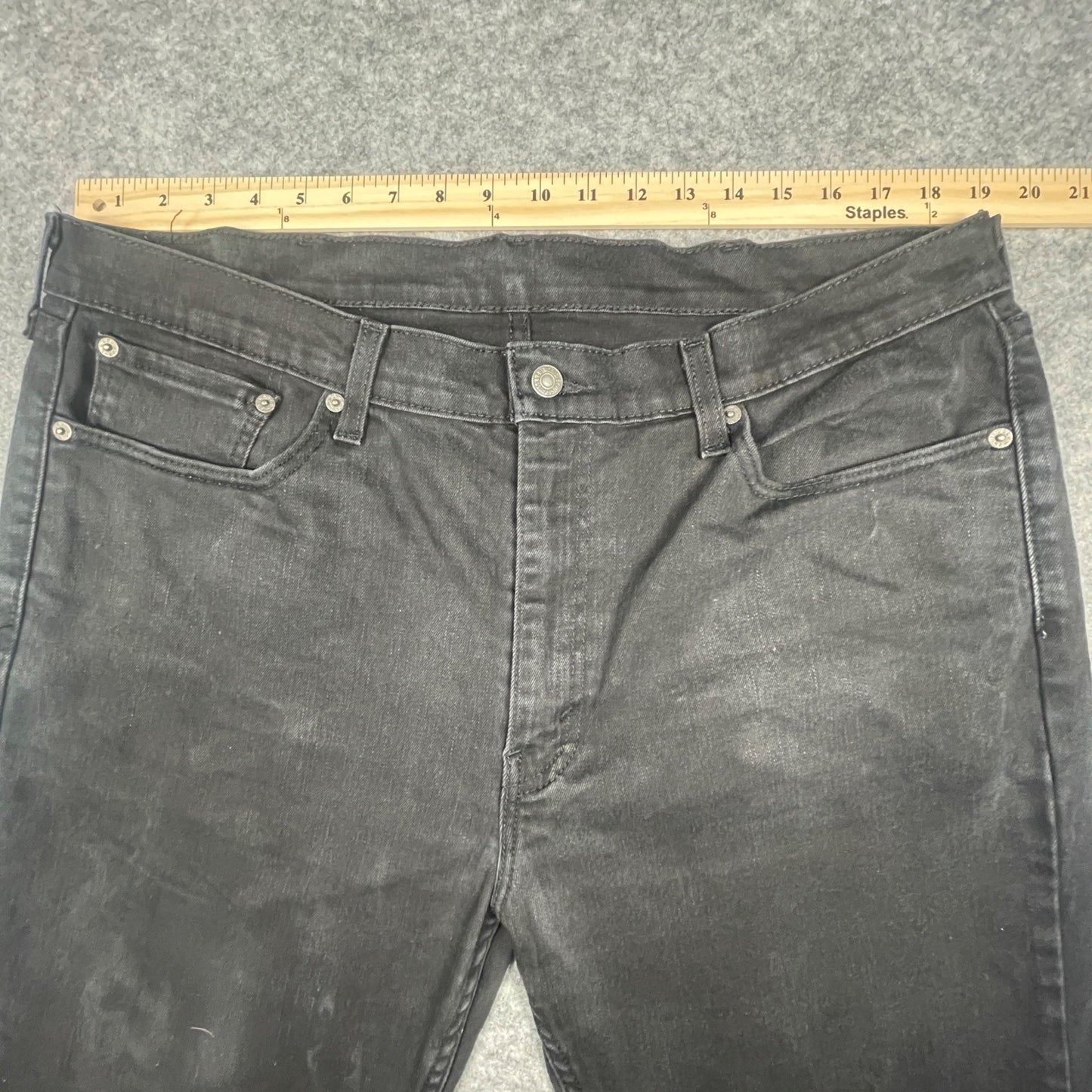 Levis Mens 514 Straight Fit Jeans 38x30 Black Denim Casual Wear - Voodoo Jewelers