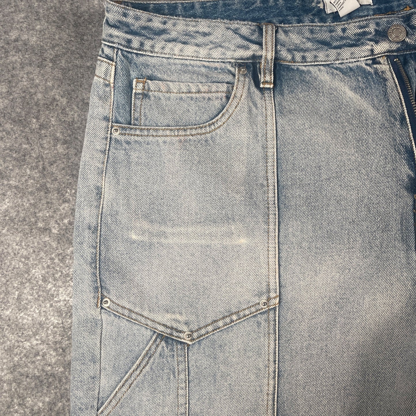 Baggy Skater Jeans 34x31 Wide Leg High-Rise Light Wash Cargo Women's - Voodoo Jewelers