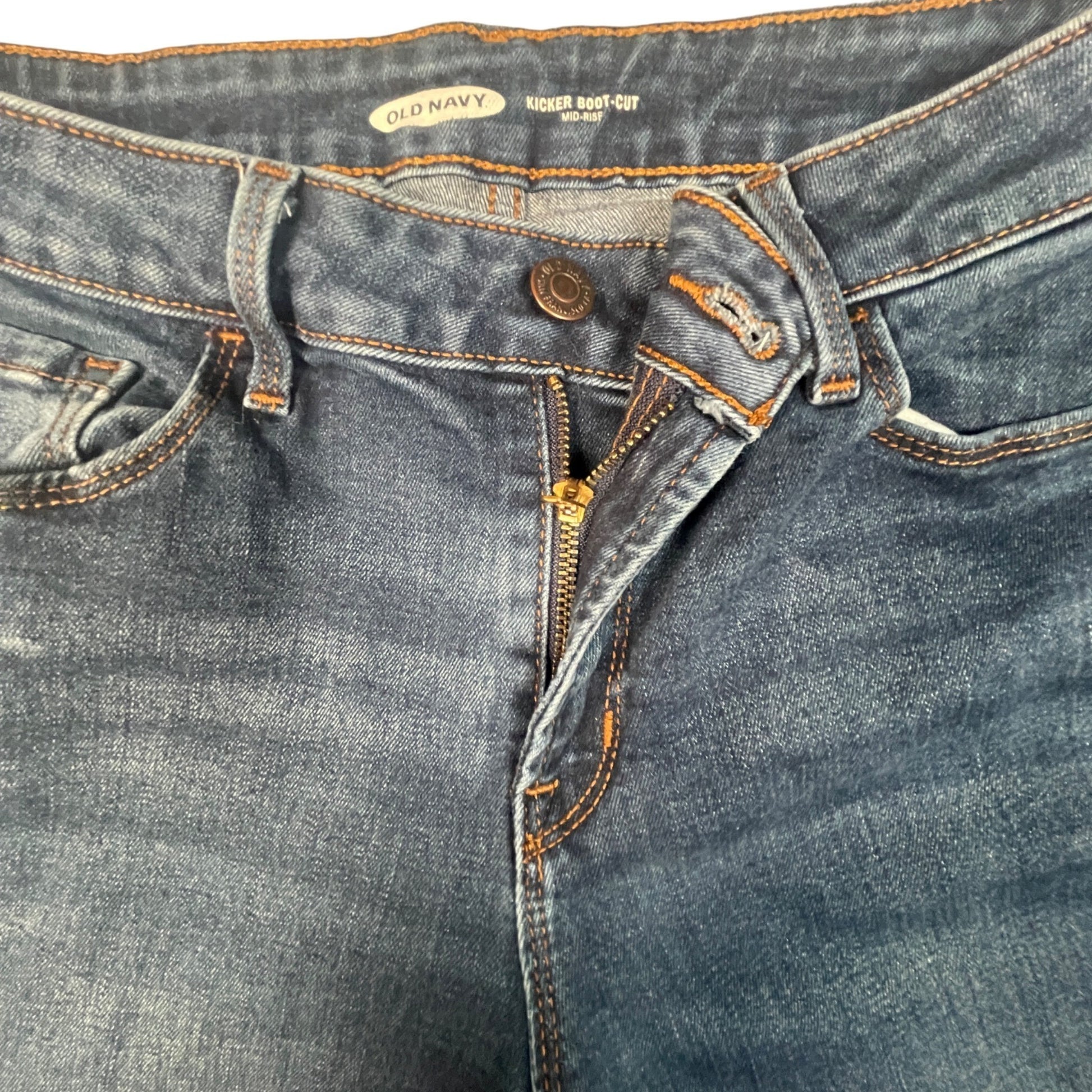 Old Navy Women's Boot-Cut Jeans Size 6 Dark Blue Classic & Comfortable - Voodoo Jewelers