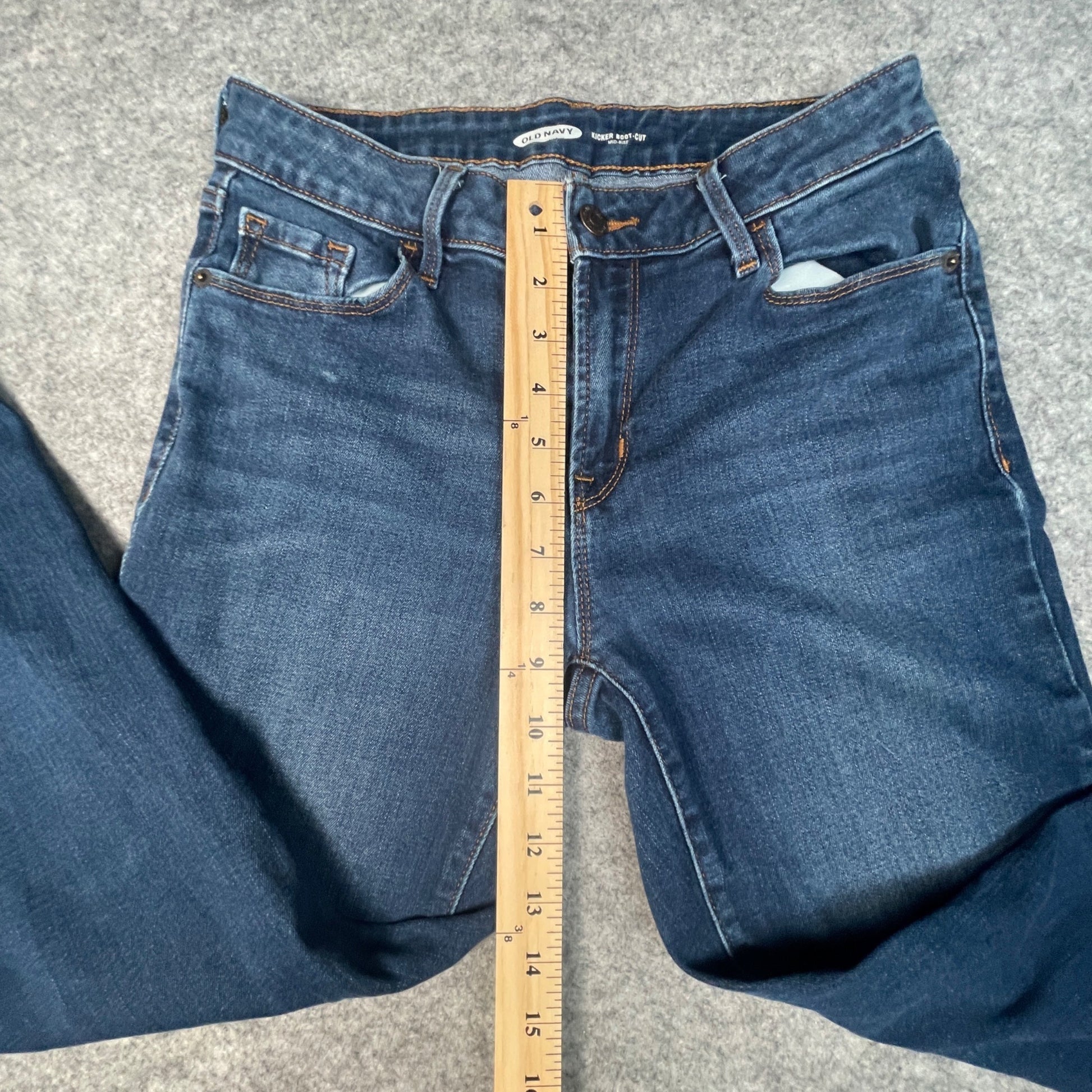 Old Navy Women's Boot-Cut Jeans Size 6 Dark Blue Classic & Comfortable - Voodoo Jewelers