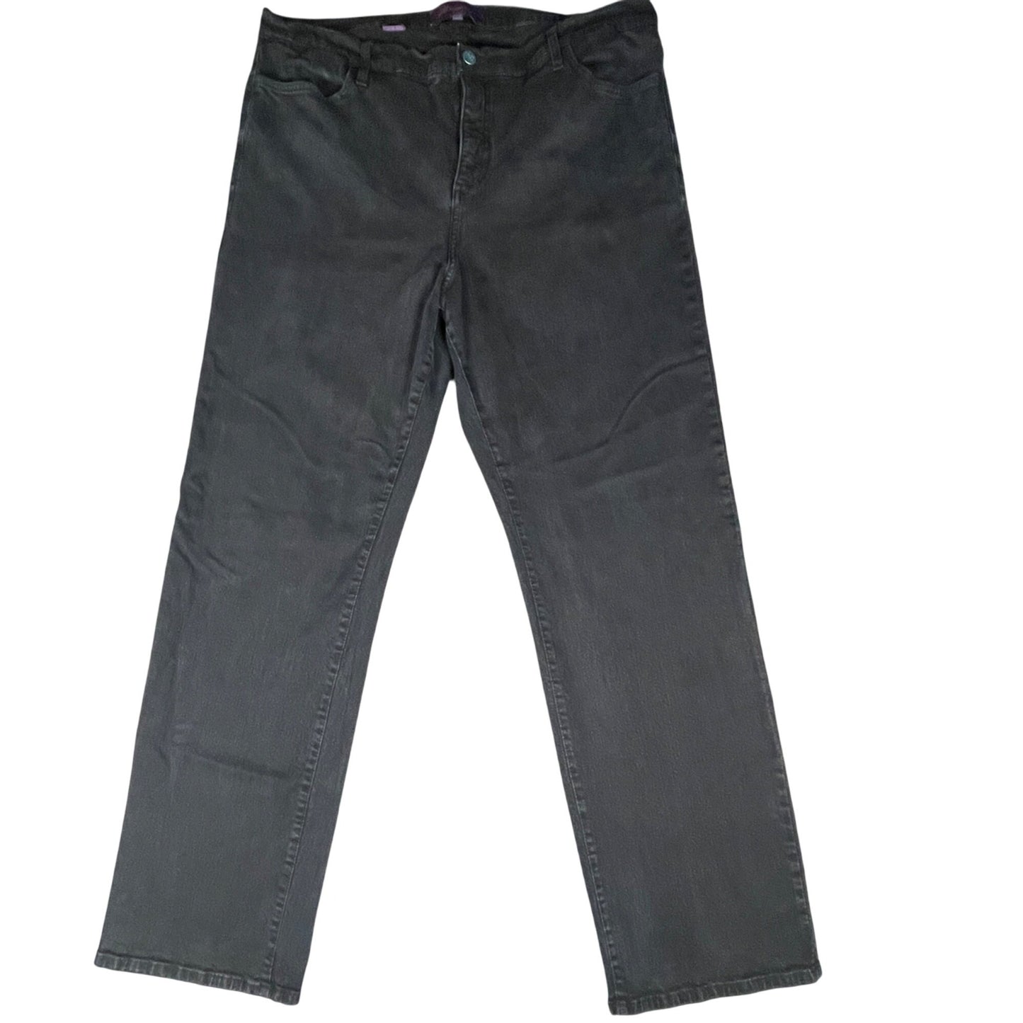 Women's Jeans 20W Not Your Daughters Jeans Casual Black Denim Straight Leg Jeans - Voodoo Jewelers