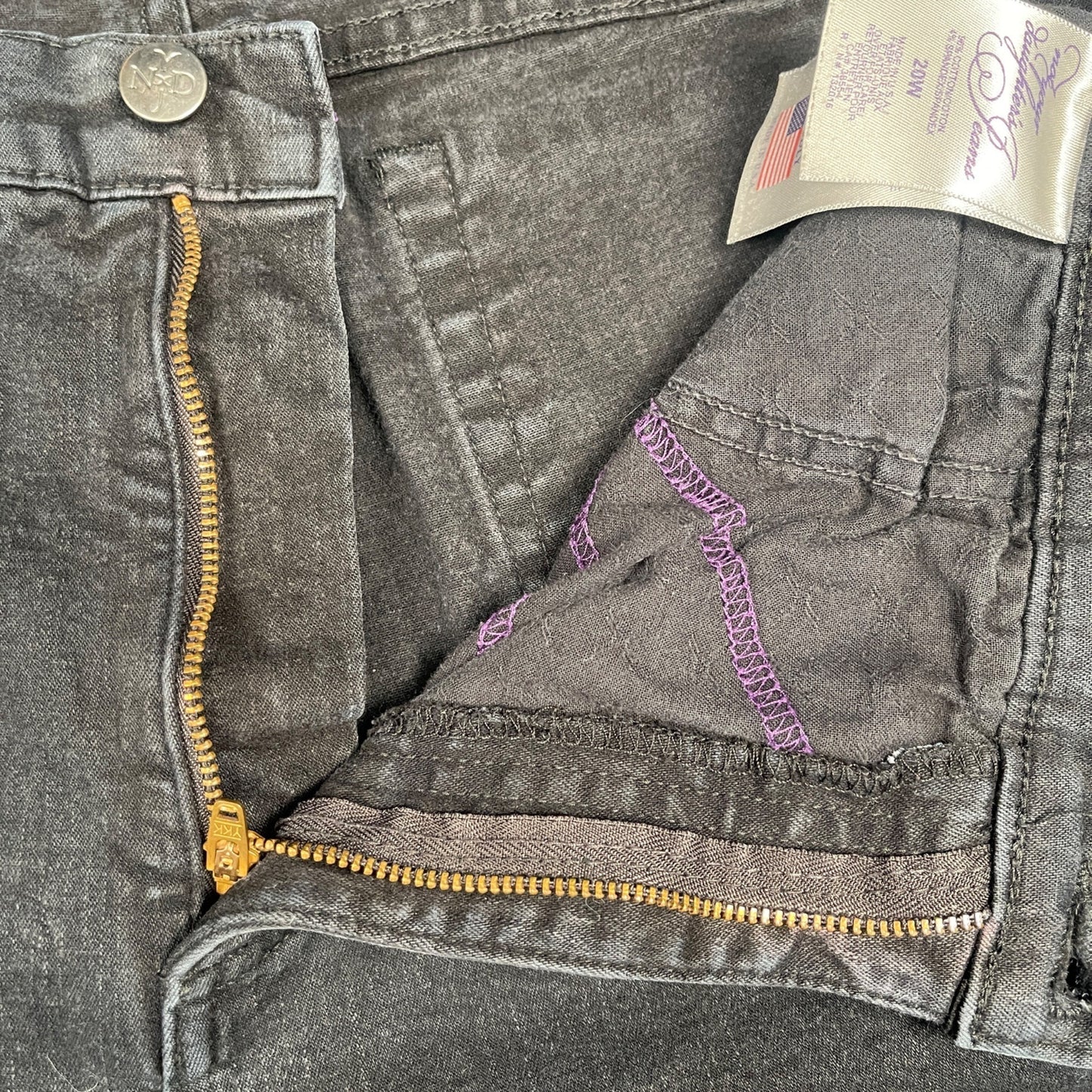 Women's Jeans 20W Not Your Daughters Jeans Casual Black Denim Straight Leg Jeans - Voodoo Jewelers
