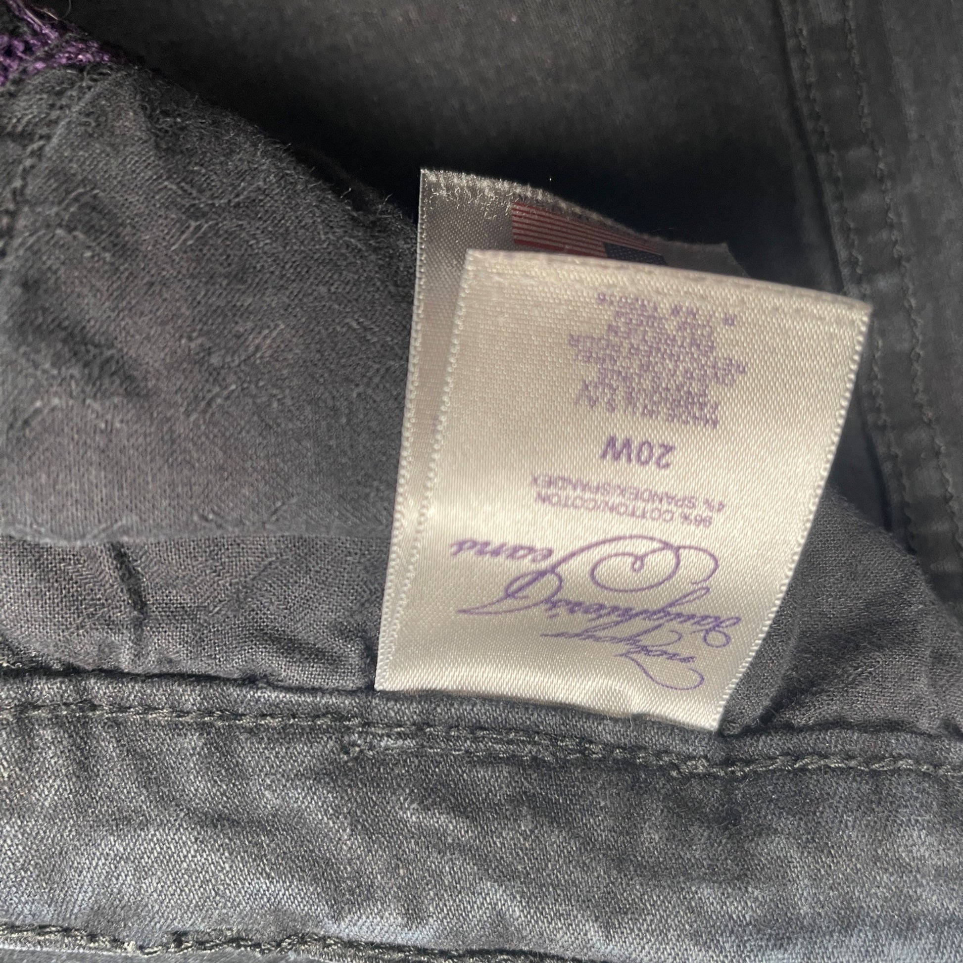 Women's Jeans 20W Not Your Daughters Jeans Casual Black Denim Straight Leg Jeans - Voodoo Jewelers