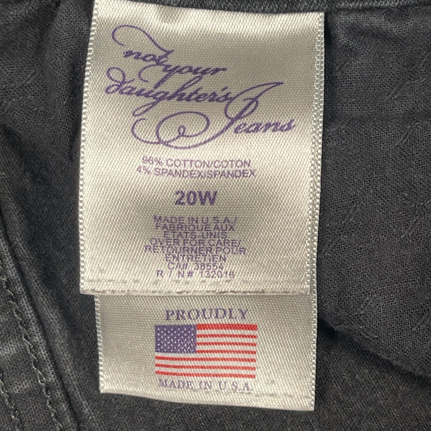 Women's Jeans 20W Not Your Daughters Jeans Casual Black Denim Straight Leg Jeans - Voodoo Jewelers
