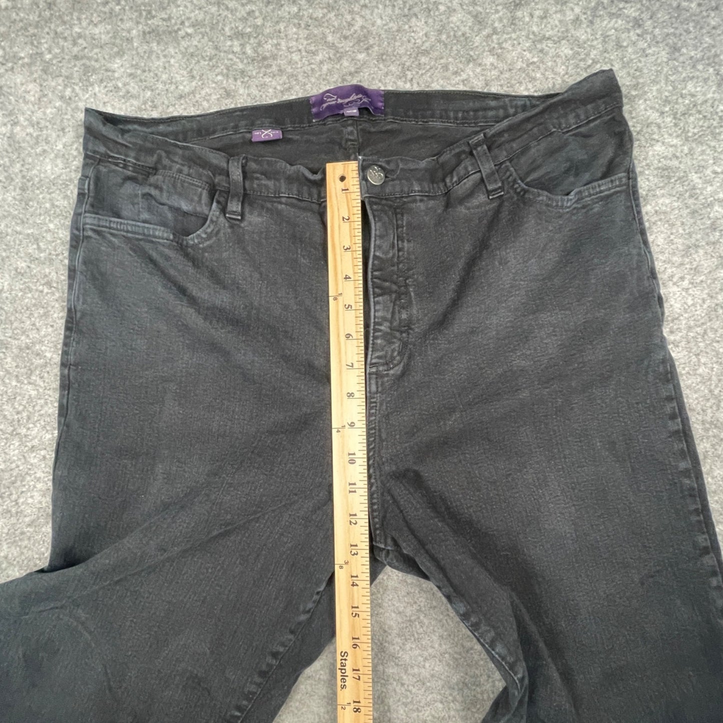 Women's Jeans 20W Not Your Daughters Jeans Casual Black Denim Straight Leg Jeans - Voodoo Jewelers