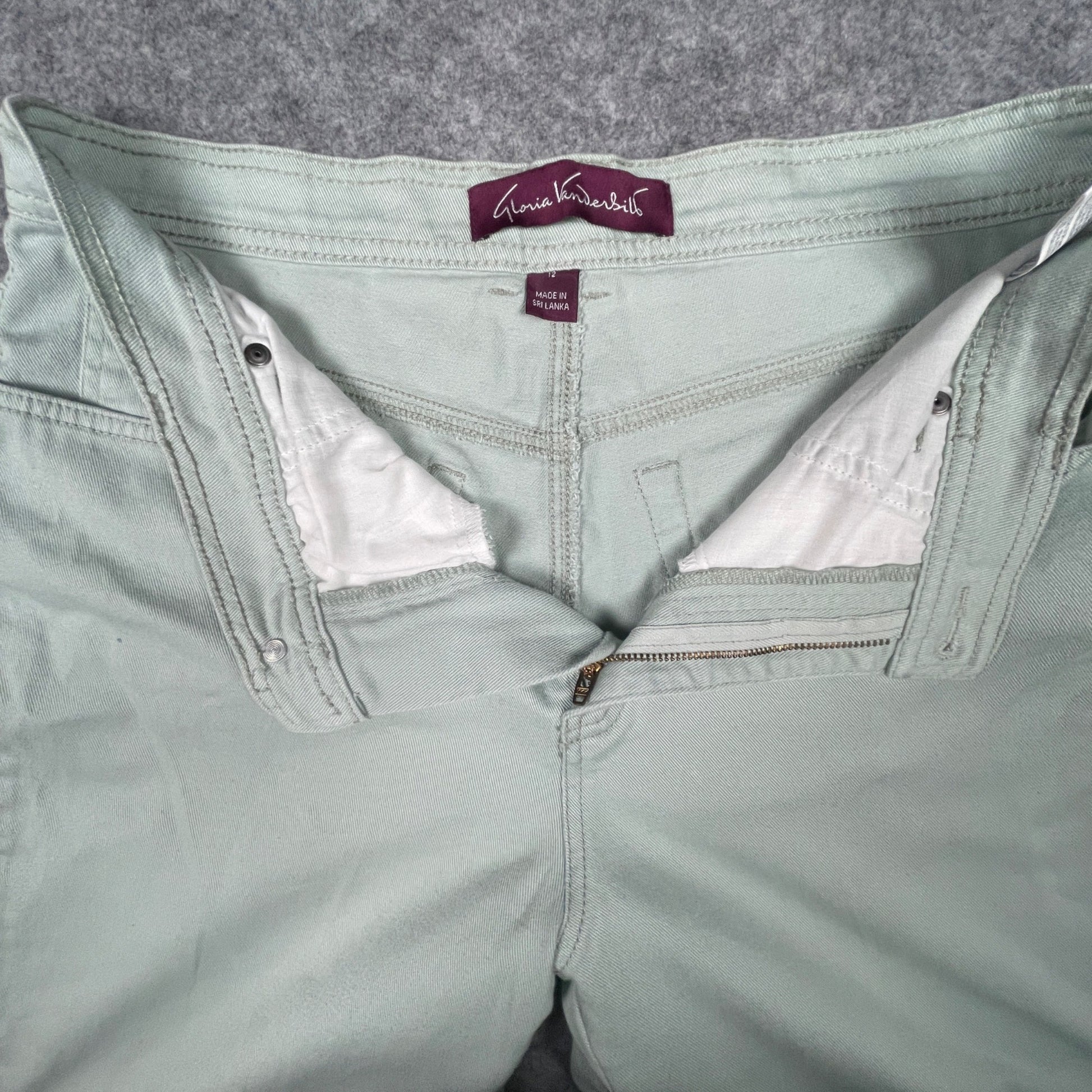 Gloria Vanderbilt Womens Jeans Size 12 Mint Green Casual Relaxed Fit Denim - Voodoo Jewelers