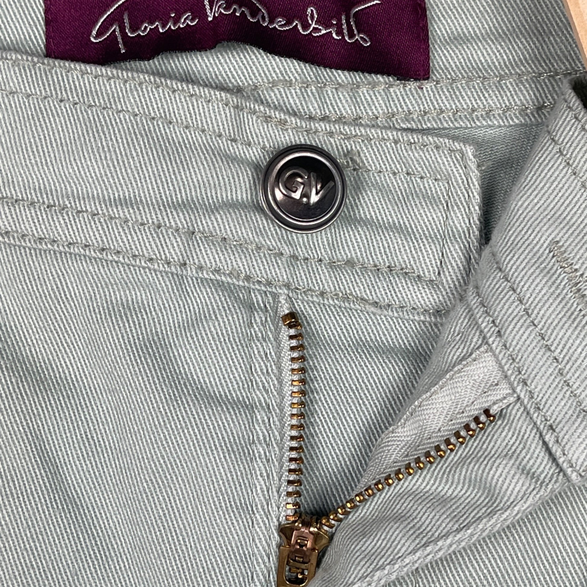 Gloria Vanderbilt Womens Jeans Size 12 Mint Green Casual Relaxed Fit Denim - Voodoo Jewelers