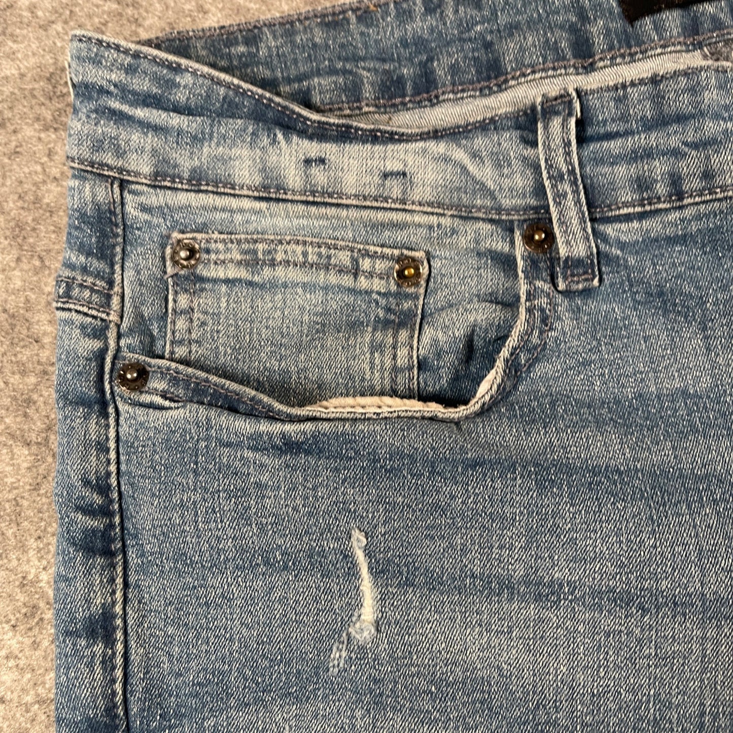 Jeans Size 34x30 Ring Of Fire Men's Slim Fit Distressed Blue Denim - Voodoo Jewelers