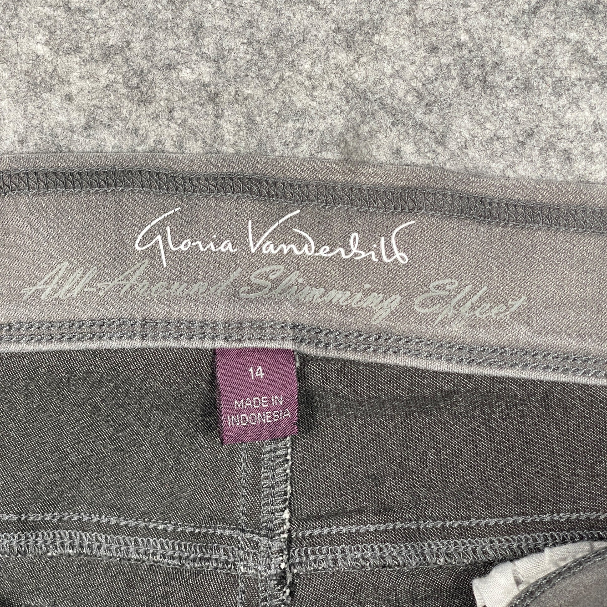 Gloria Vanderbilt Womens Gray Slimming Jeans Size 14 Cotton Blend Stylish - Voodoo Jewelers
