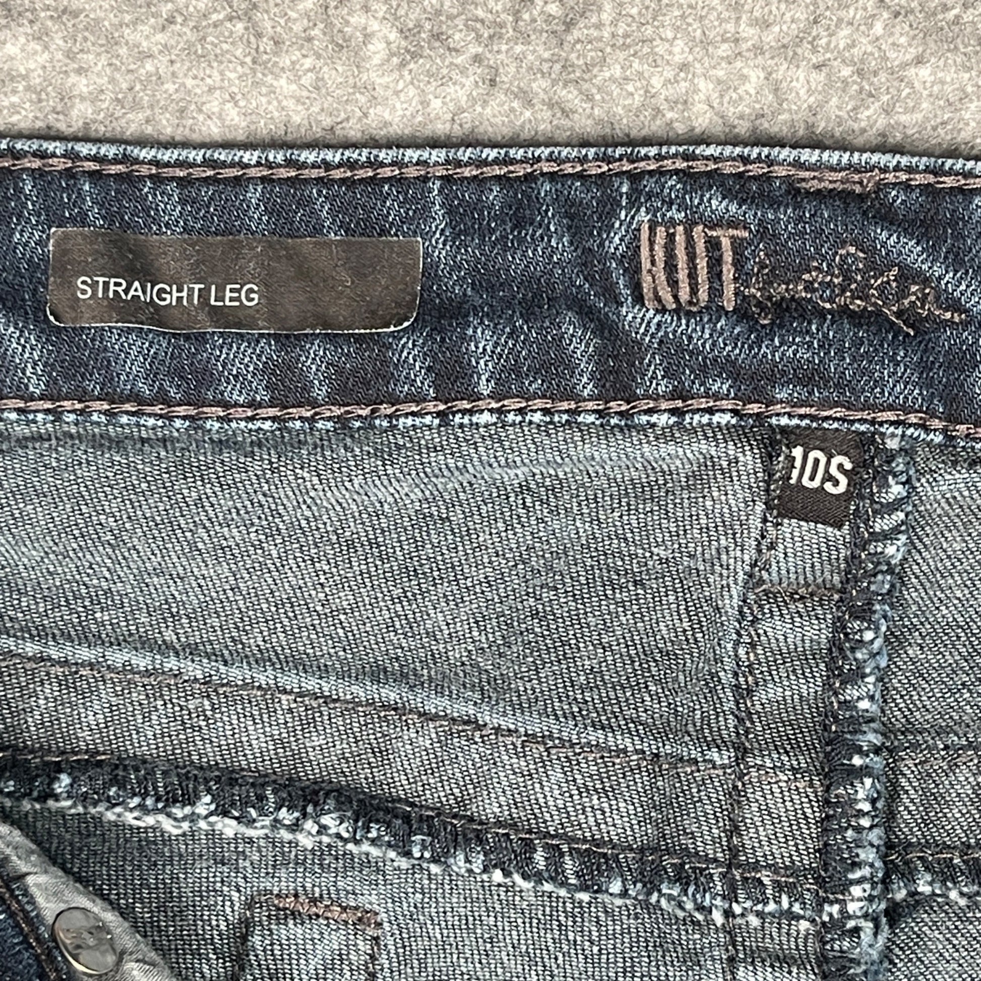 Kut from the Kloth Women's Jeans Size 10S Straight Leg Stretch Blue High Rise - Voodoo Jewelers