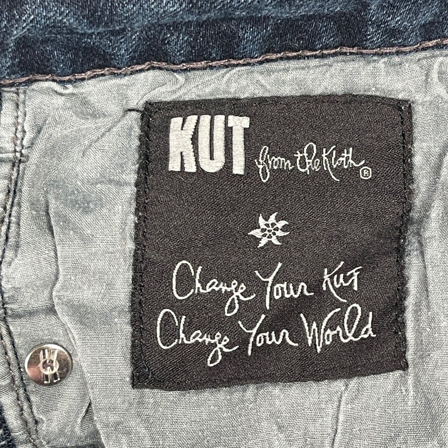 Kut from the Kloth Women's Jeans Size 10S Straight Leg Stretch Blue High Rise - Voodoo Jewelers