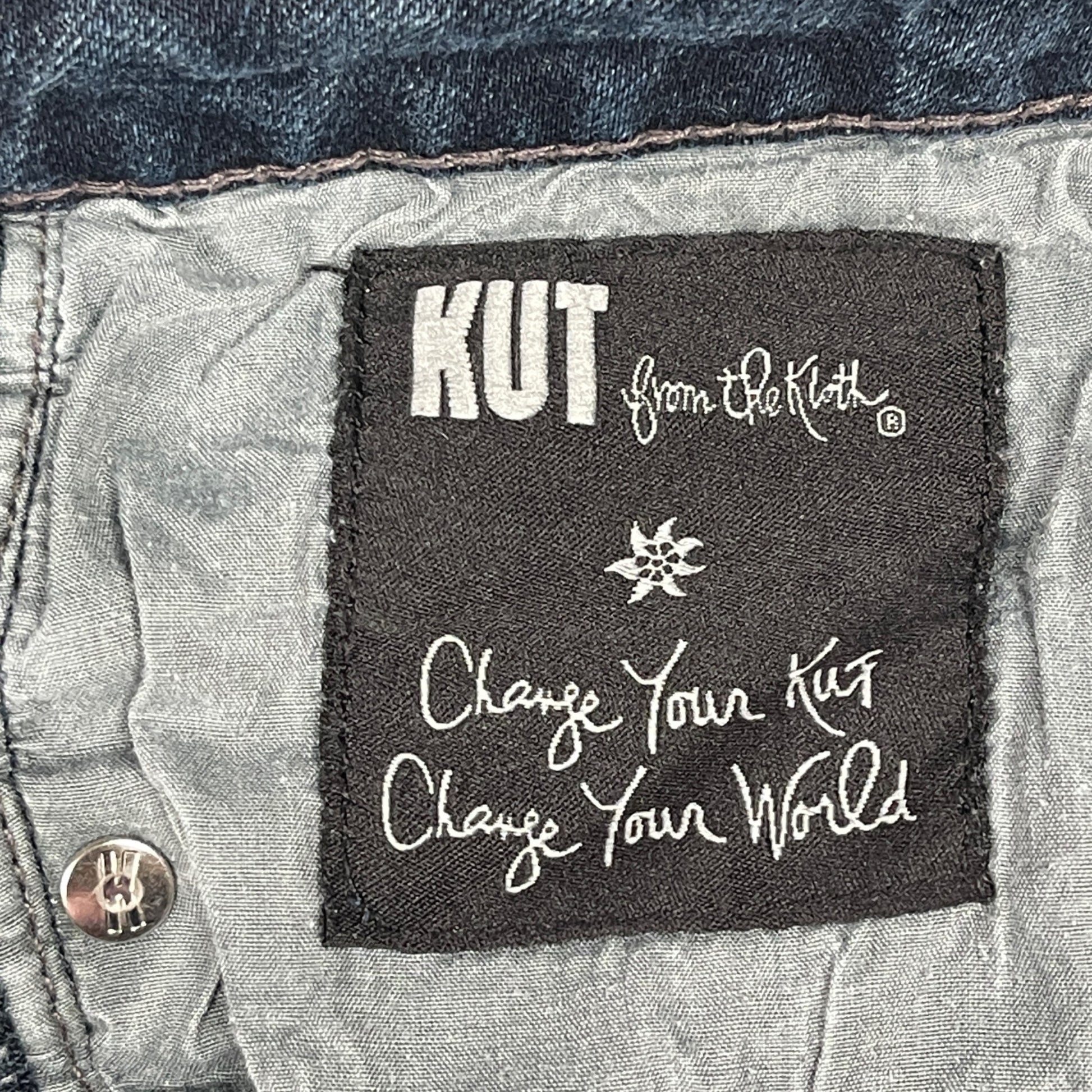 Kut from the Kloth Women's Jeans Size 10S Straight Leg Stretch Blue High Rise - Voodoo Jewelers