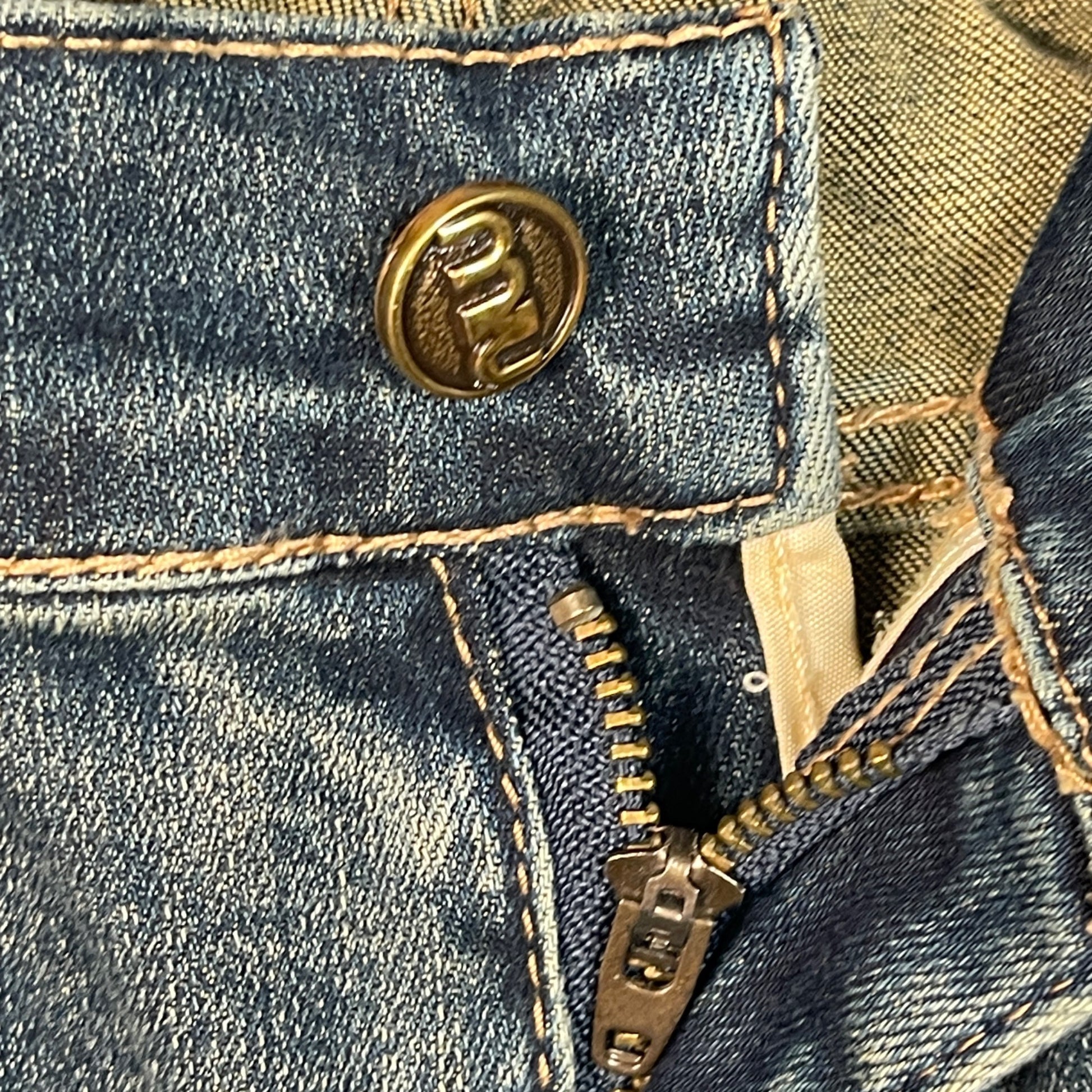 Chic Denim Jeans Women's Size 11 Elastic Waistband Distressed Style Blue Casual - Voodoo Jewelers