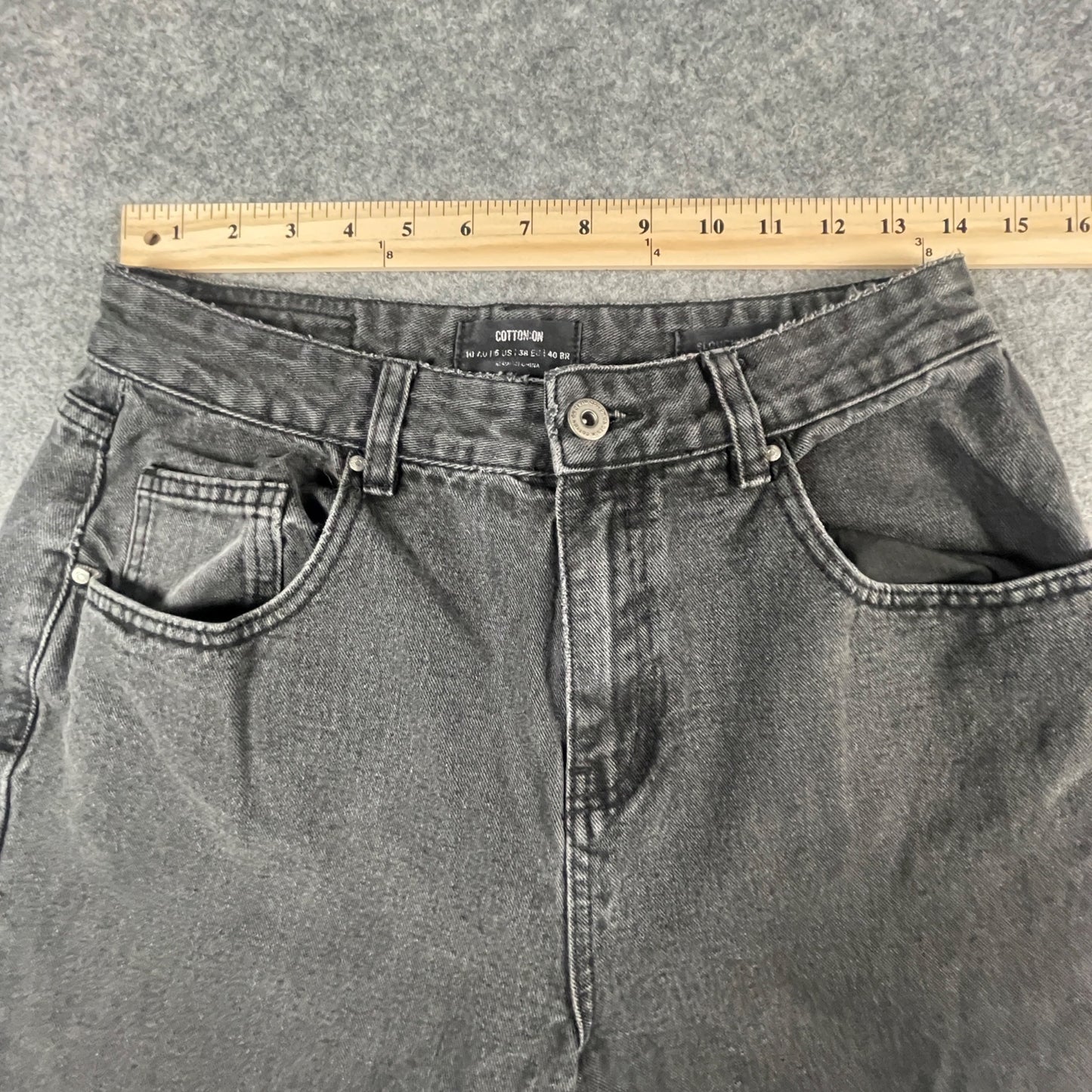 Jeans Size 10 Slouch Mom Charcoal Relaxed Fit Denim Casual Wear Cotton On Women's - Voodoo Jewelers