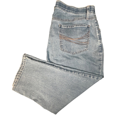 Riders By Lee Womens Indigo Jeans Size 18W Relaxed Fit Light Blue Denim - Voodoo Jewelers