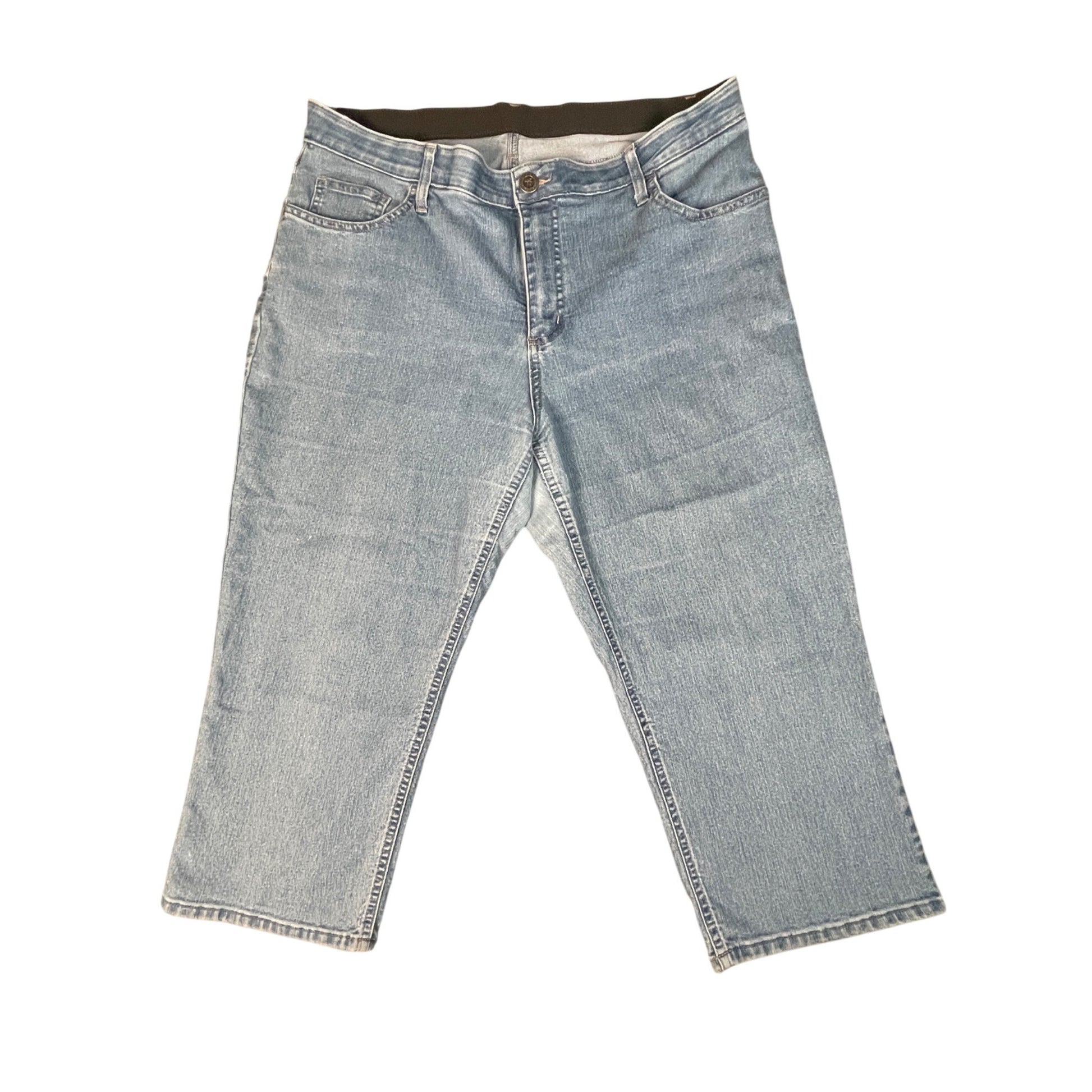 Riders By Lee Womens Indigo Jeans Size 18W Relaxed Fit Light Blue Denim - Voodoo Jewelers