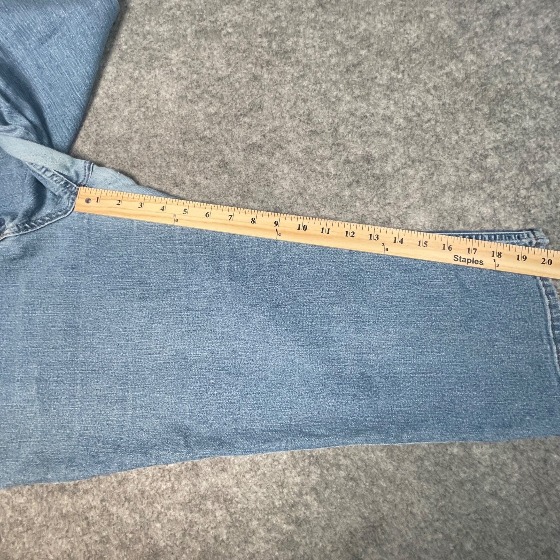 Riders By Lee Womens Indigo Jeans Size 18W Relaxed Fit Light Blue Denim - Voodoo Jewelers