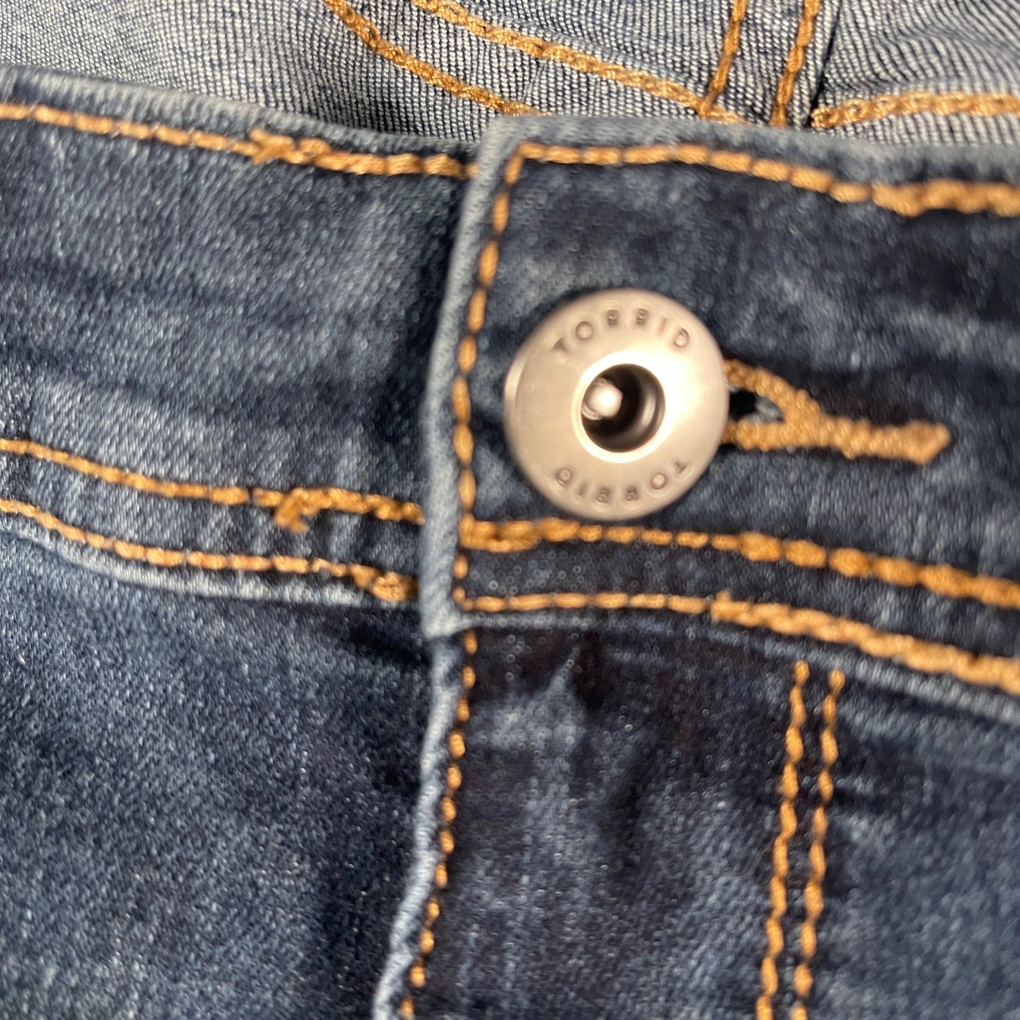 Women's Blue Jeans Size 24R 44x32 Wide Leg Flare Denim Blue Comfortable Fit - Voodoo Jewelers