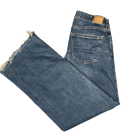 Size 4 Jeans American Eagle Womens Long Baggy Wide Leg Skatter Denim Stretch - Voodoo Jewelers