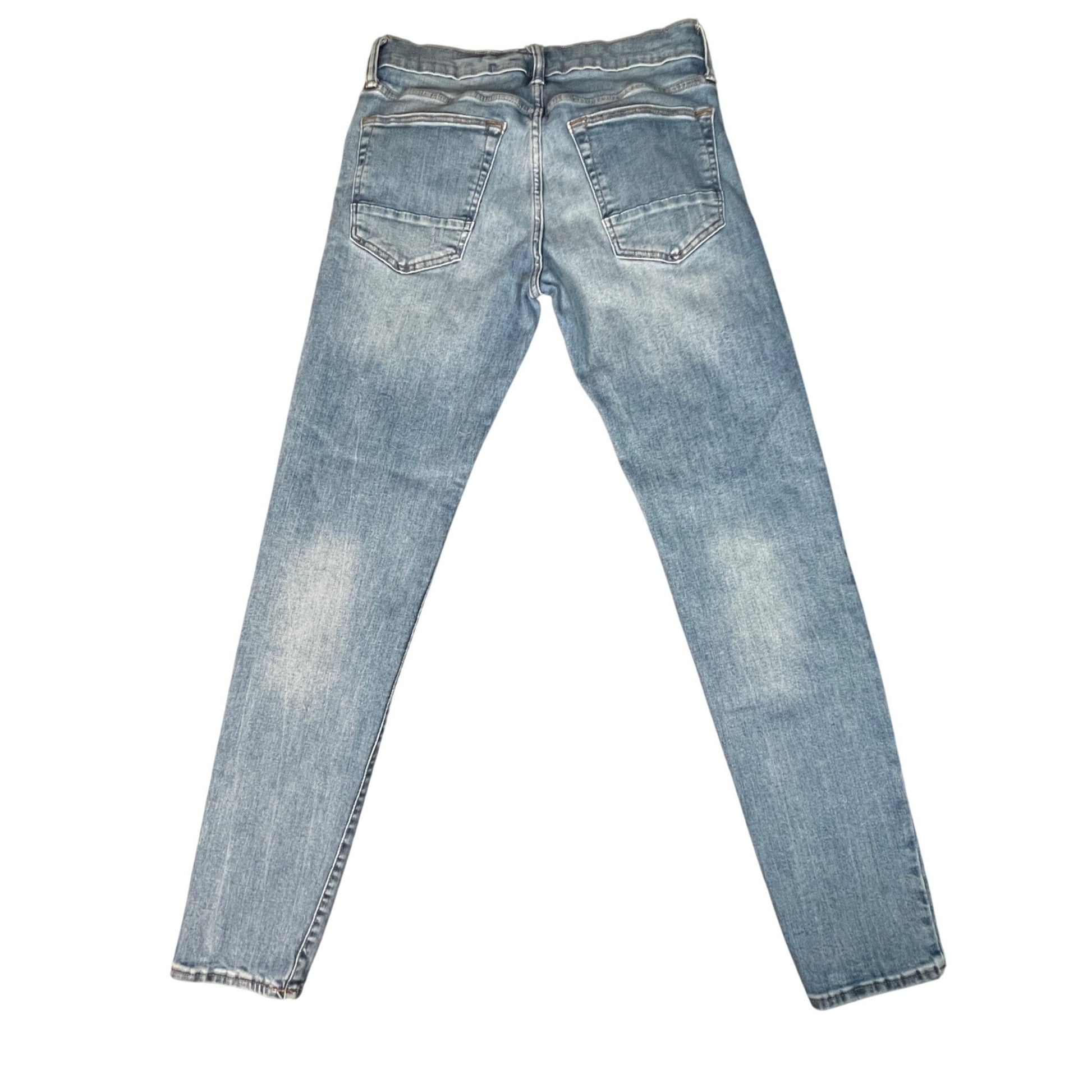Arizona Skinny Jeans Mens Size 32x32 Distressed Blue Denim Comfortable Fit - Voodoo Jewelers