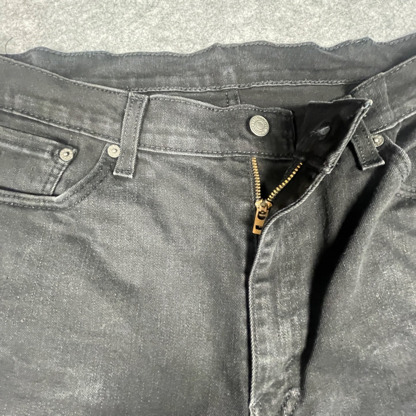 Levis Mens 514 Straight Fit Jeans 38x30 Black Denim Casual Wear - Voodoo Jewelers