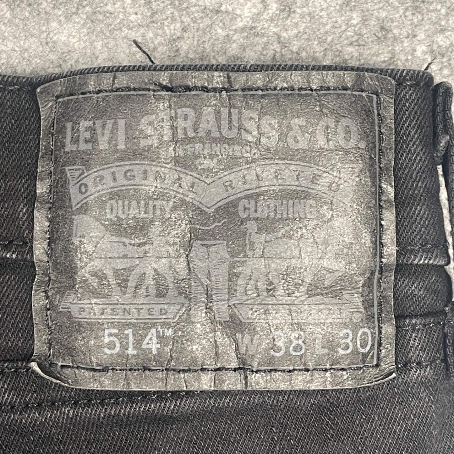 Levis Mens 514 Straight Fit Jeans 38x30 Black Denim Casual Wear - Voodoo Jewelers