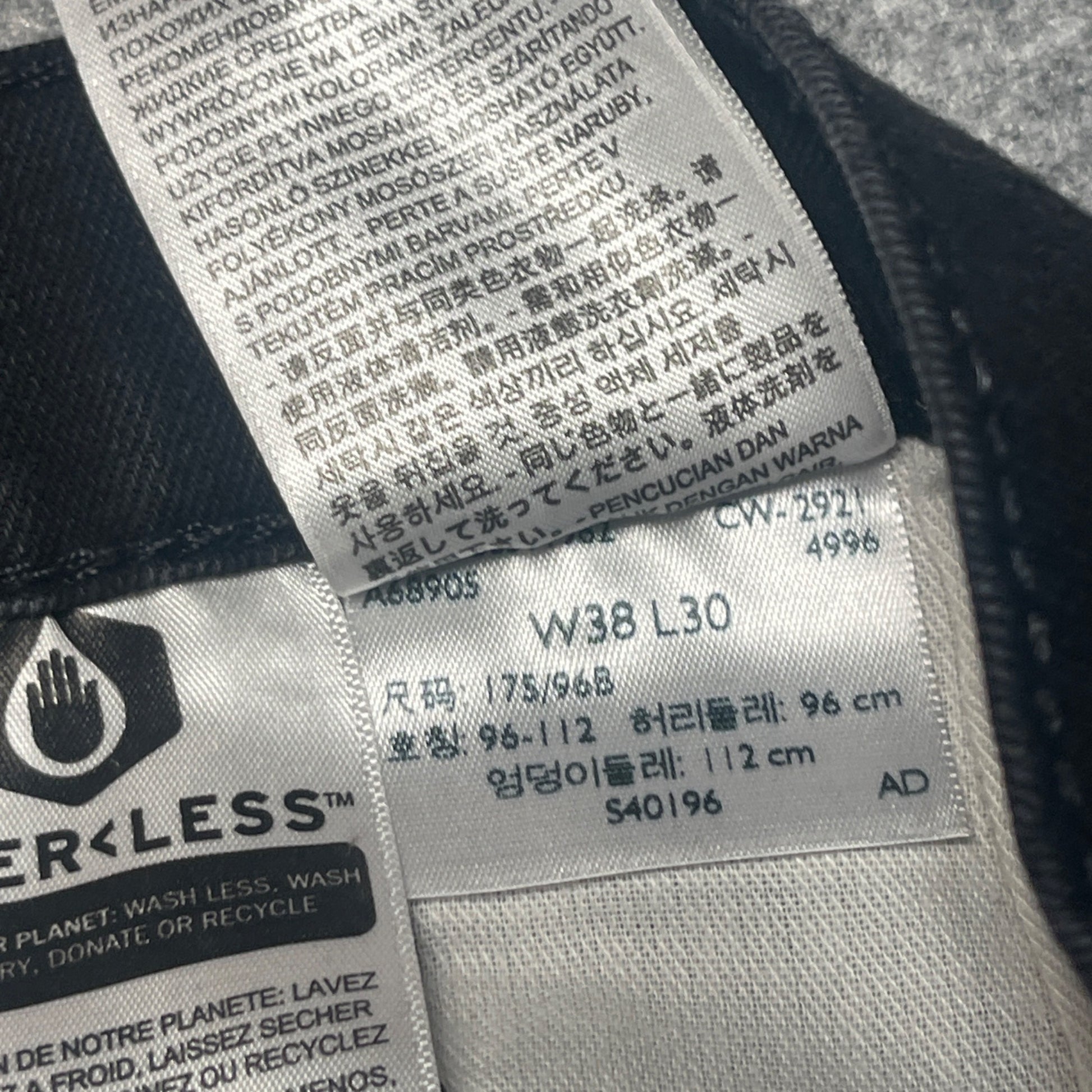 Levis Mens 514 Straight Fit Jeans 38x30 Black Denim Casual Wear - Voodoo Jewelers