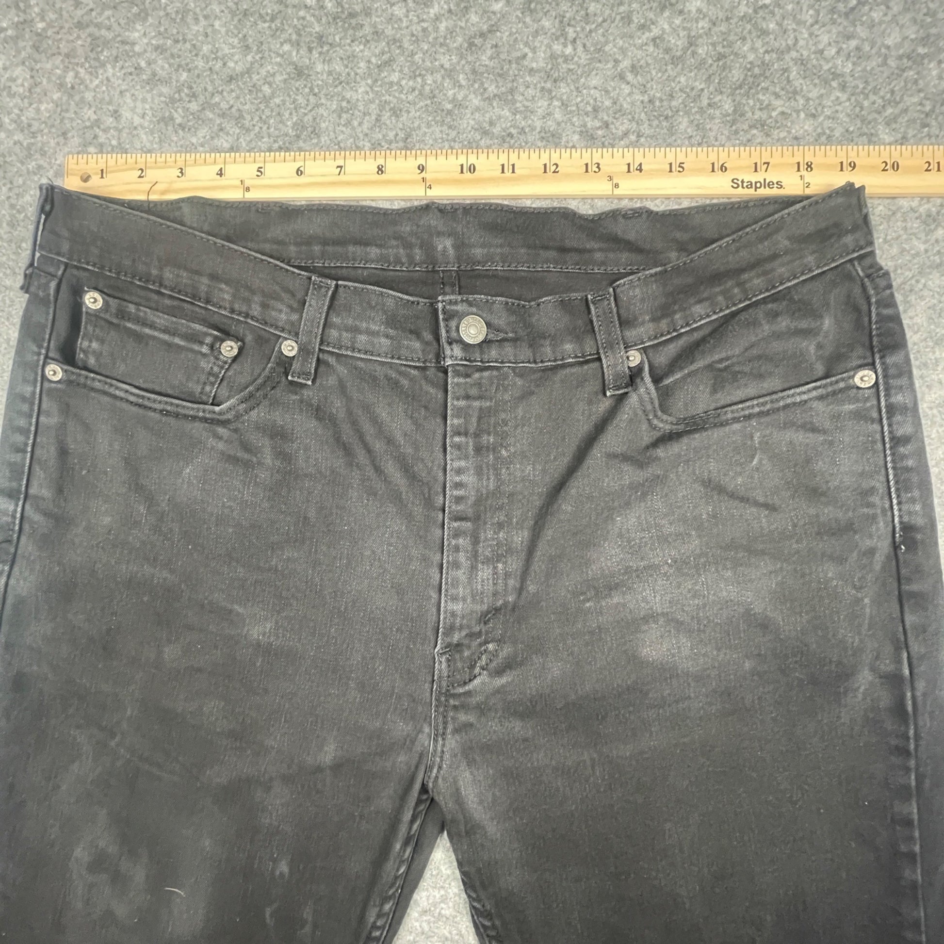 Levis Mens 514 Straight Fit Jeans 38x30 Black Denim Casual Wear - Voodoo Jewelers