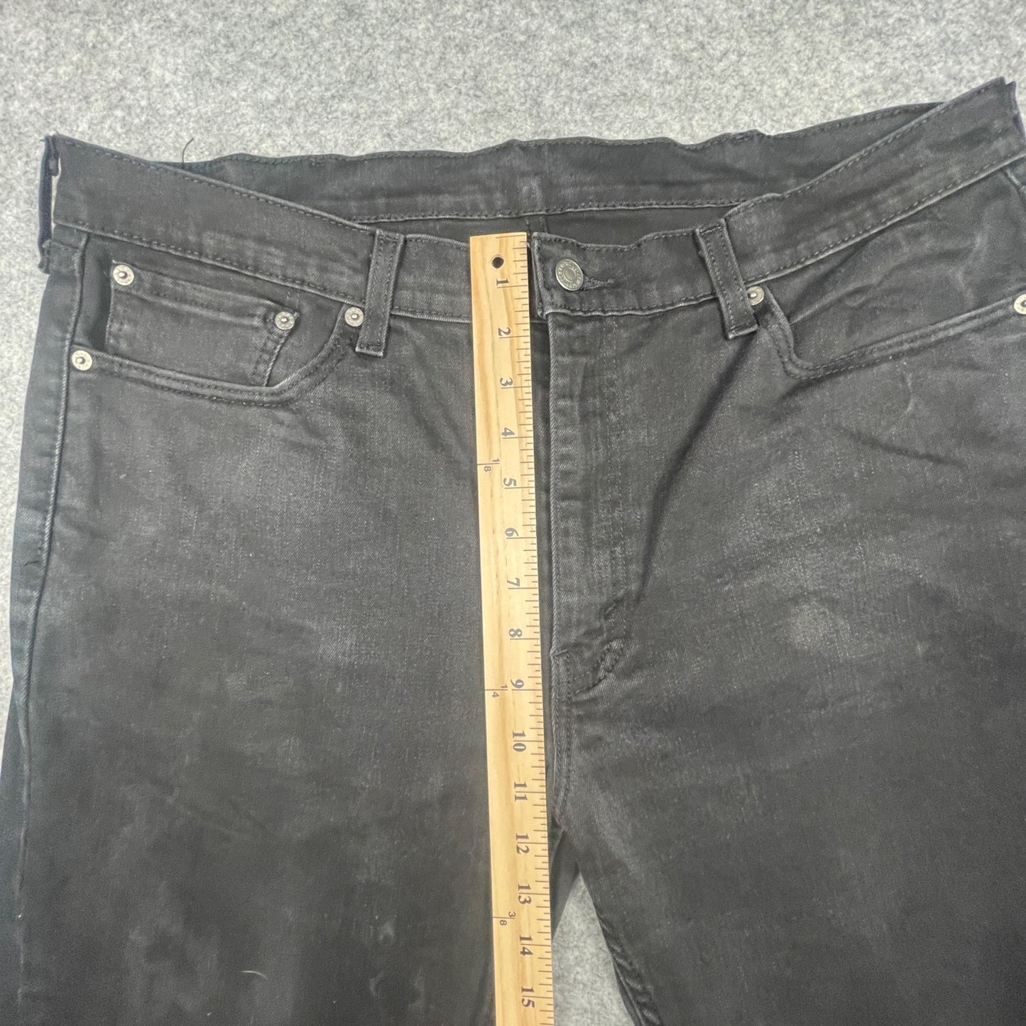 Levis Mens 514 Straight Fit Jeans 38x30 Black Denim Casual Wear - Voodoo Jewelers