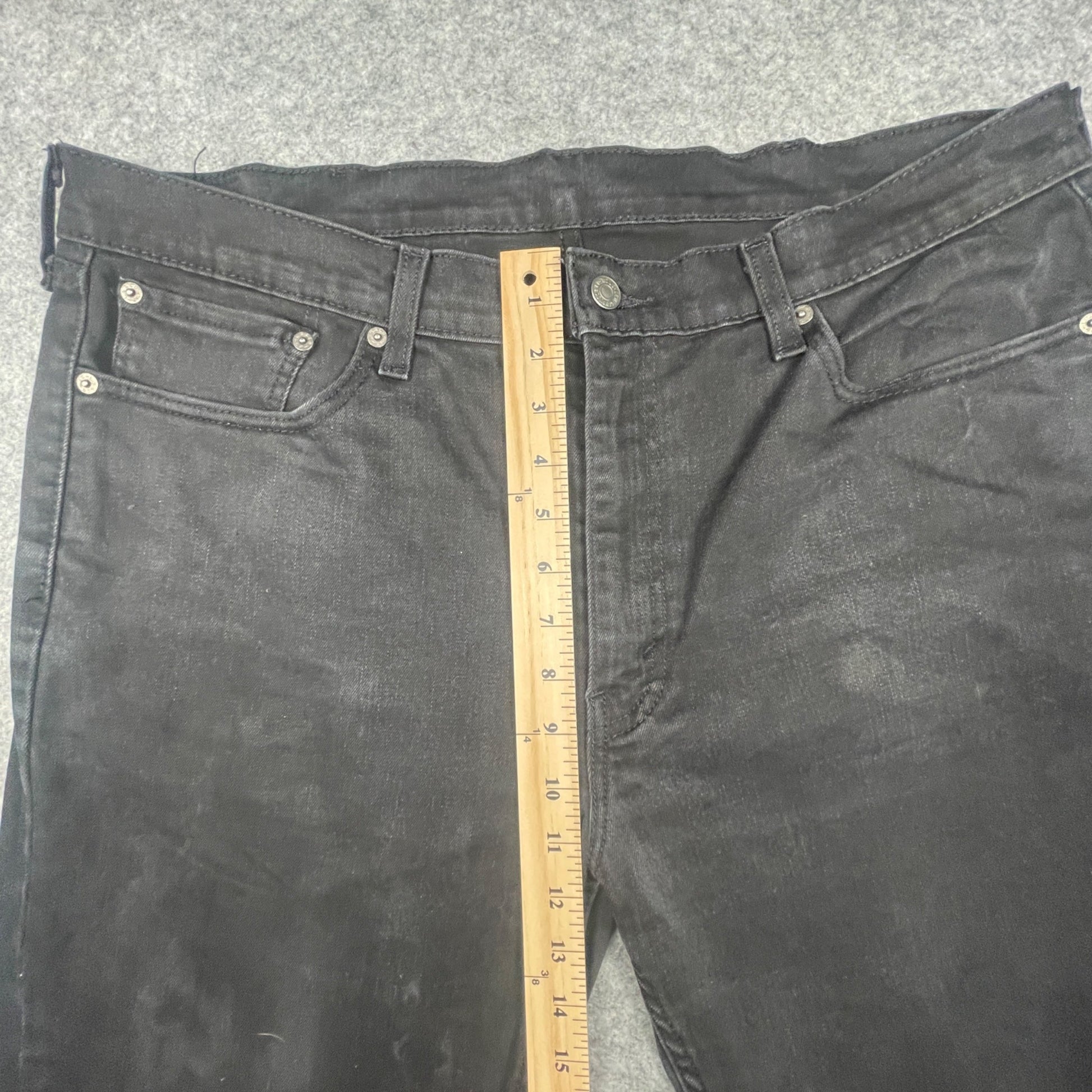 Levis Mens 514 Straight Fit Jeans 38x30 Black Denim Casual Wear - Voodoo Jewelers