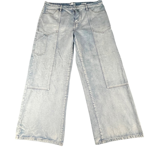 Baggy Skater Jeans 34x31 Wide Leg High-Rise Light Wash Cargo Women's - Voodoo Jewelers