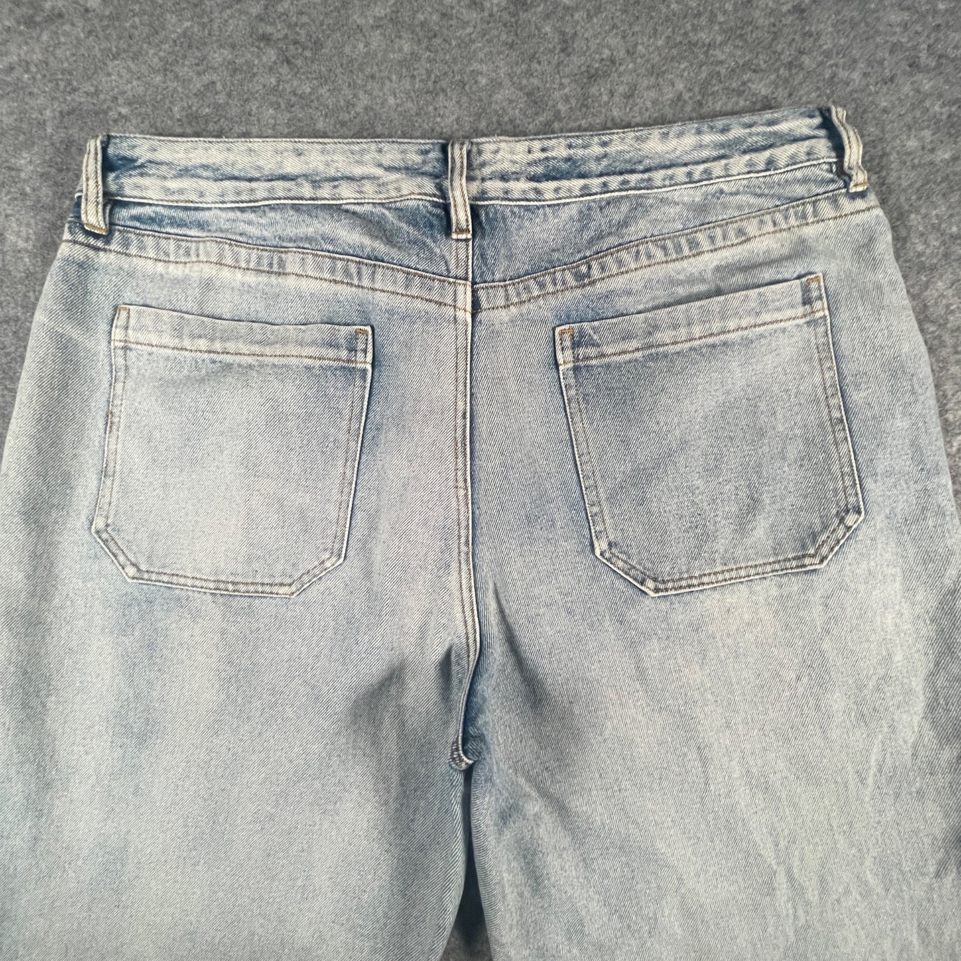 Baggy Skater Jeans 34x31 Wide Leg High-Rise Light Wash Cargo Women's - Voodoo Jewelers