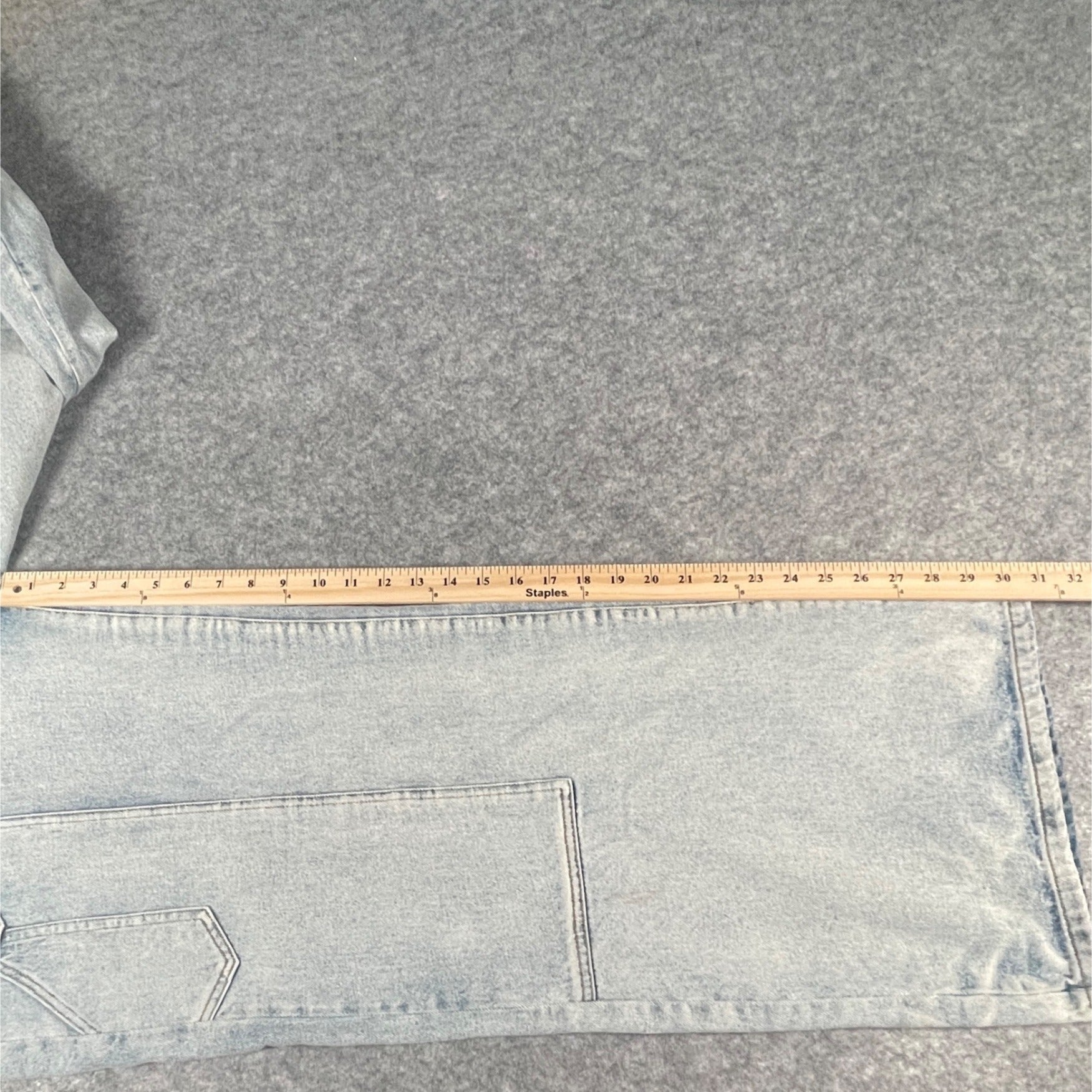 Baggy Skater Jeans 34x31 Wide Leg High-Rise Light Wash Cargo Women's - Voodoo Jewelers