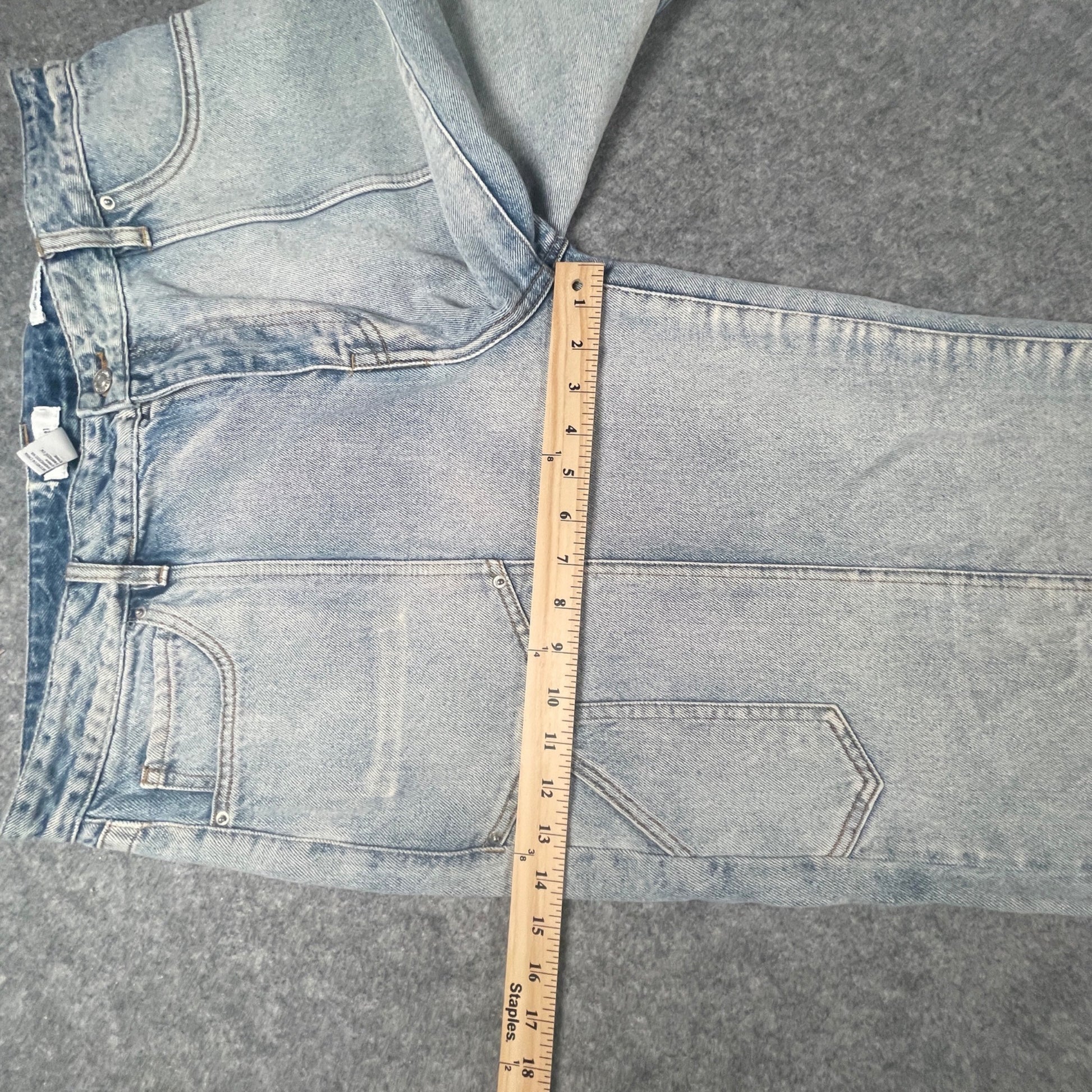 Baggy Skater Jeans 34x31 Wide Leg High-Rise Light Wash Cargo Women's - Voodoo Jewelers