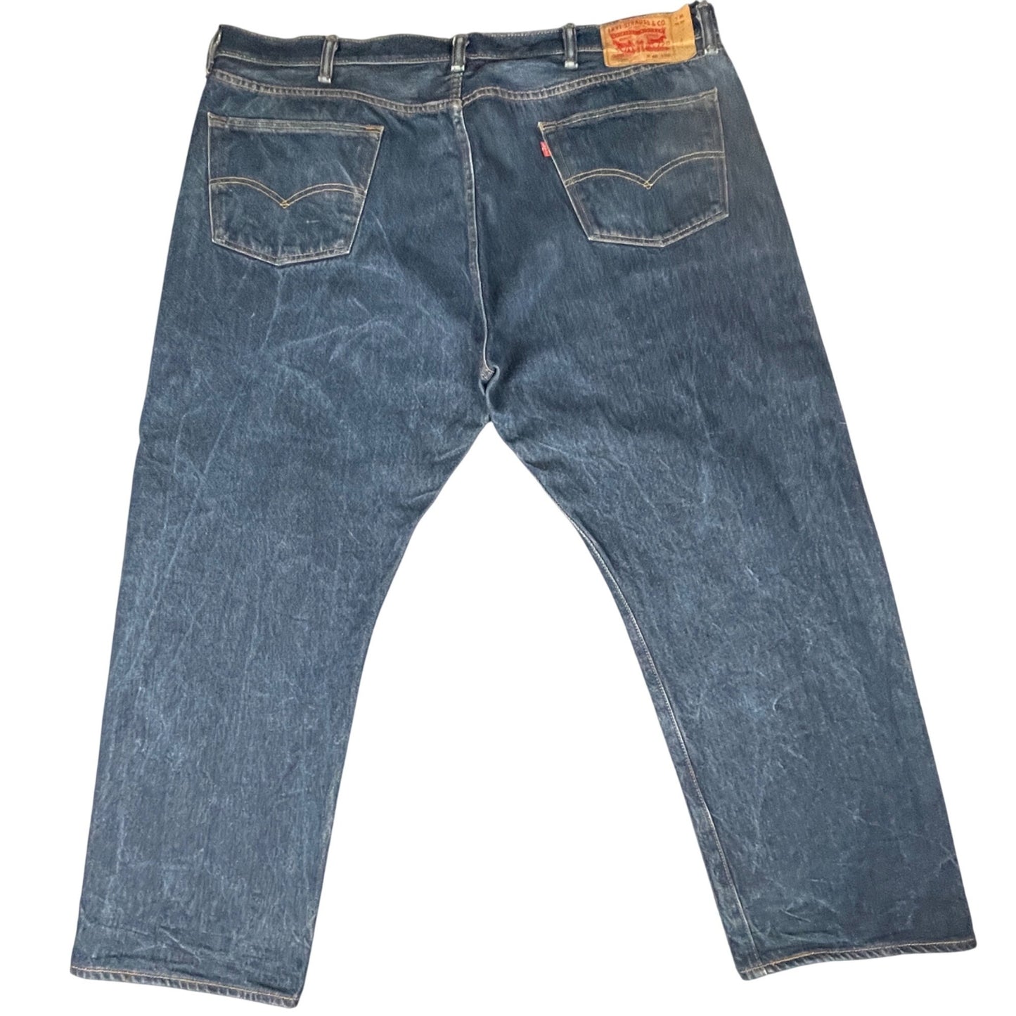 Levi's Men's 501 Straight Leg Jeans W46 L30 Classic Button Fly Denim Blue - Voodoo Jewelers