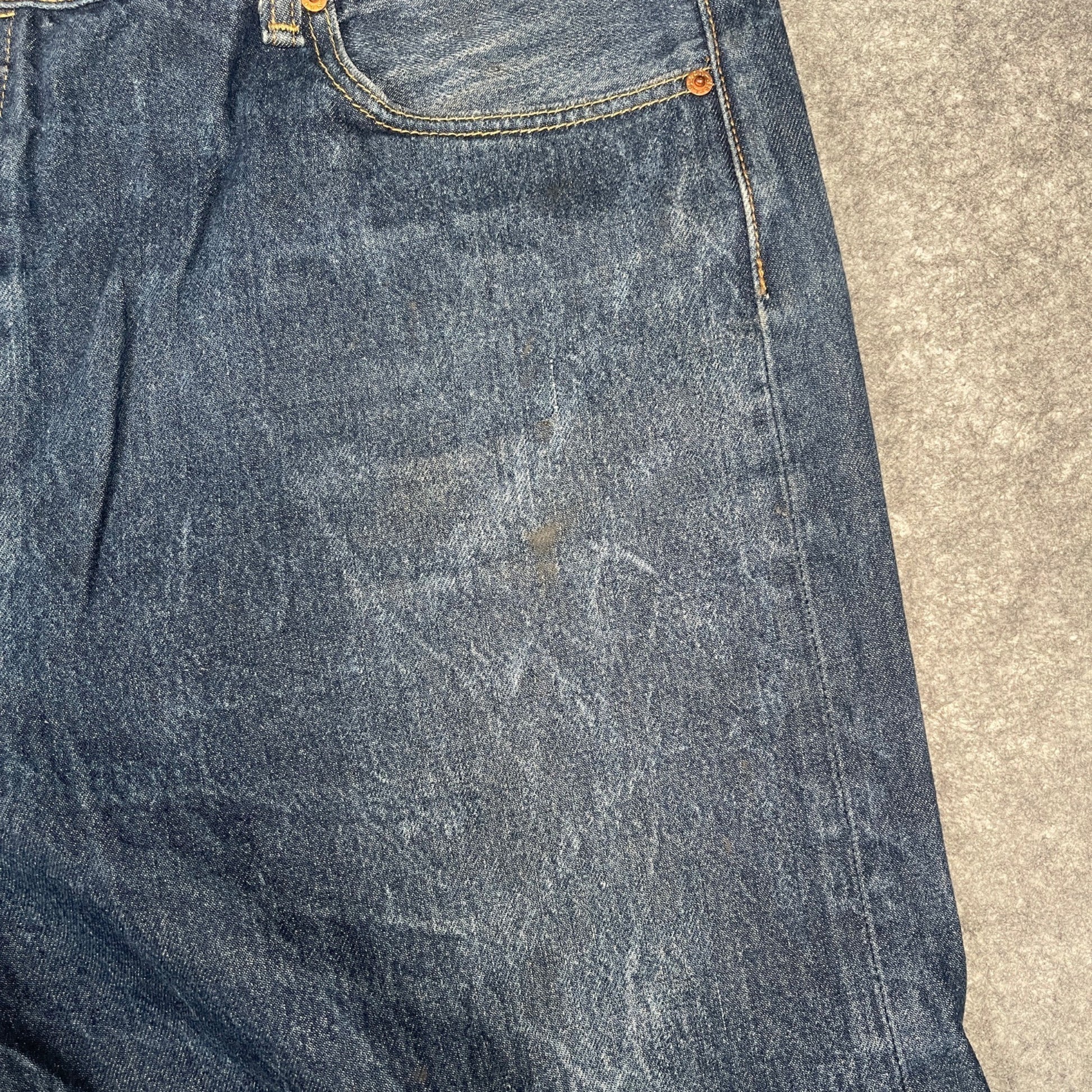 Levi's Men's 501 Straight Leg Jeans W46 L30 Classic Button Fly Denim Blue - Voodoo Jewelers