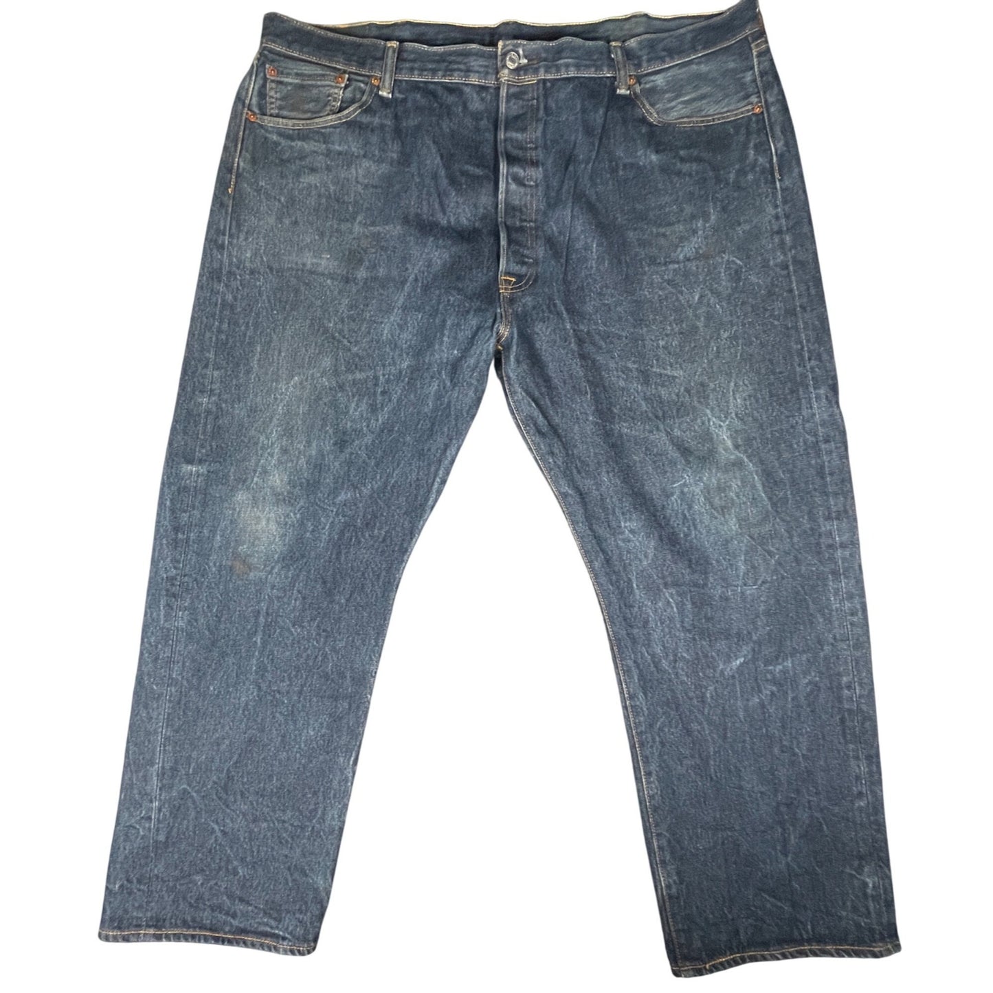 Levi's Men's 501 Straight Leg Jeans W46 L30 Classic Button Fly Denim Blue - Voodoo Jewelers