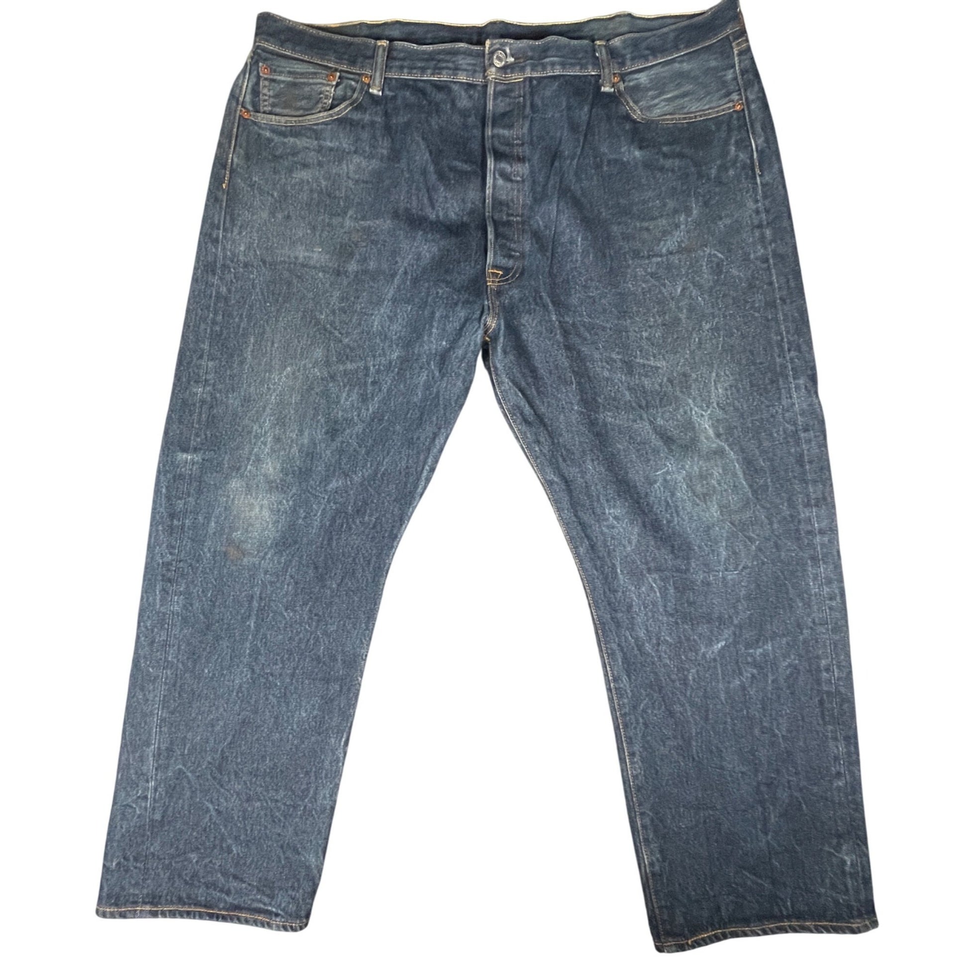 Levi's Men's 501 Straight Leg Jeans W46 L30 Classic Button Fly Denim Blue - Voodoo Jewelers