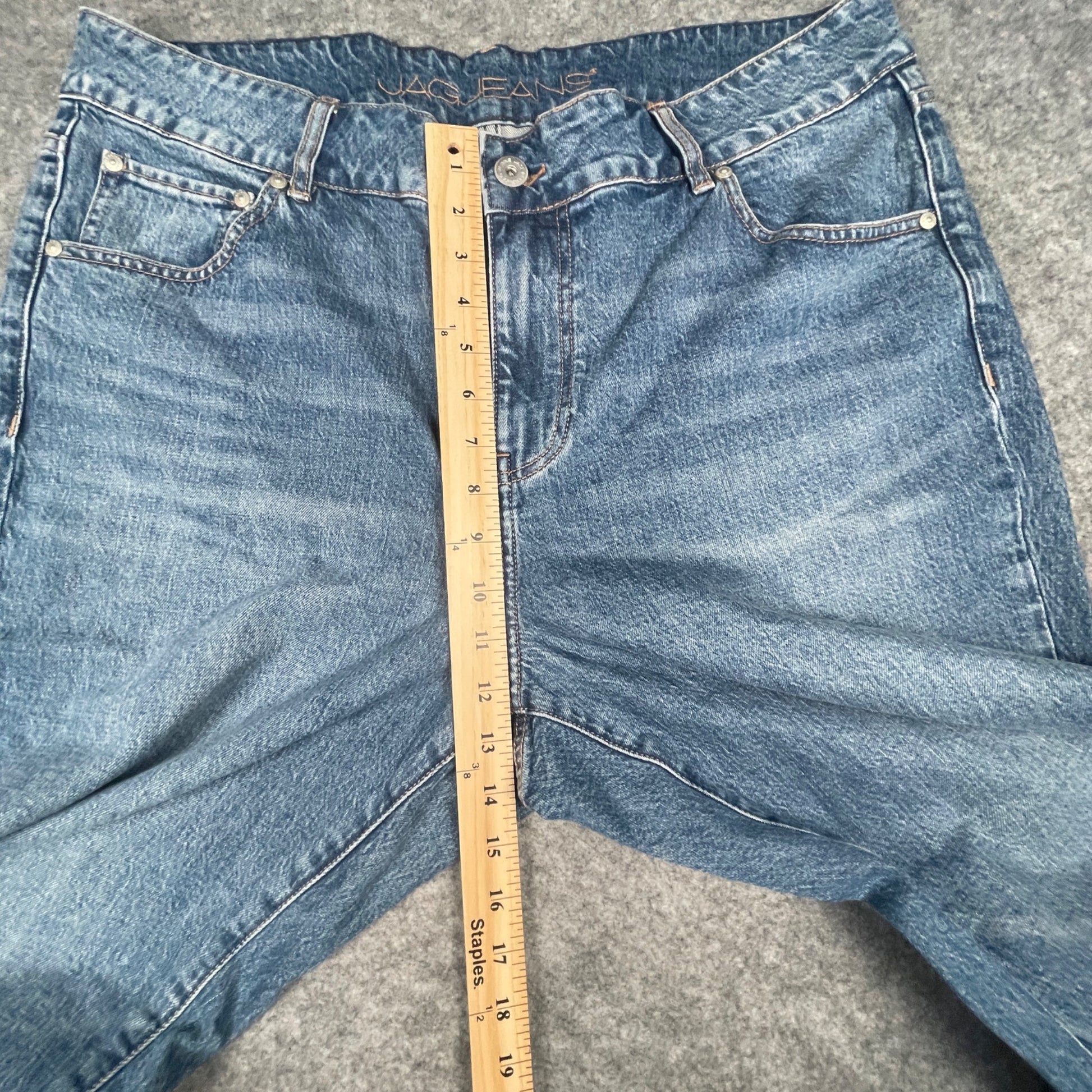 Jag Womens High Rise Straight Leg Jeans Size 20W Classic Blue Denim - Voodoo Jewelers