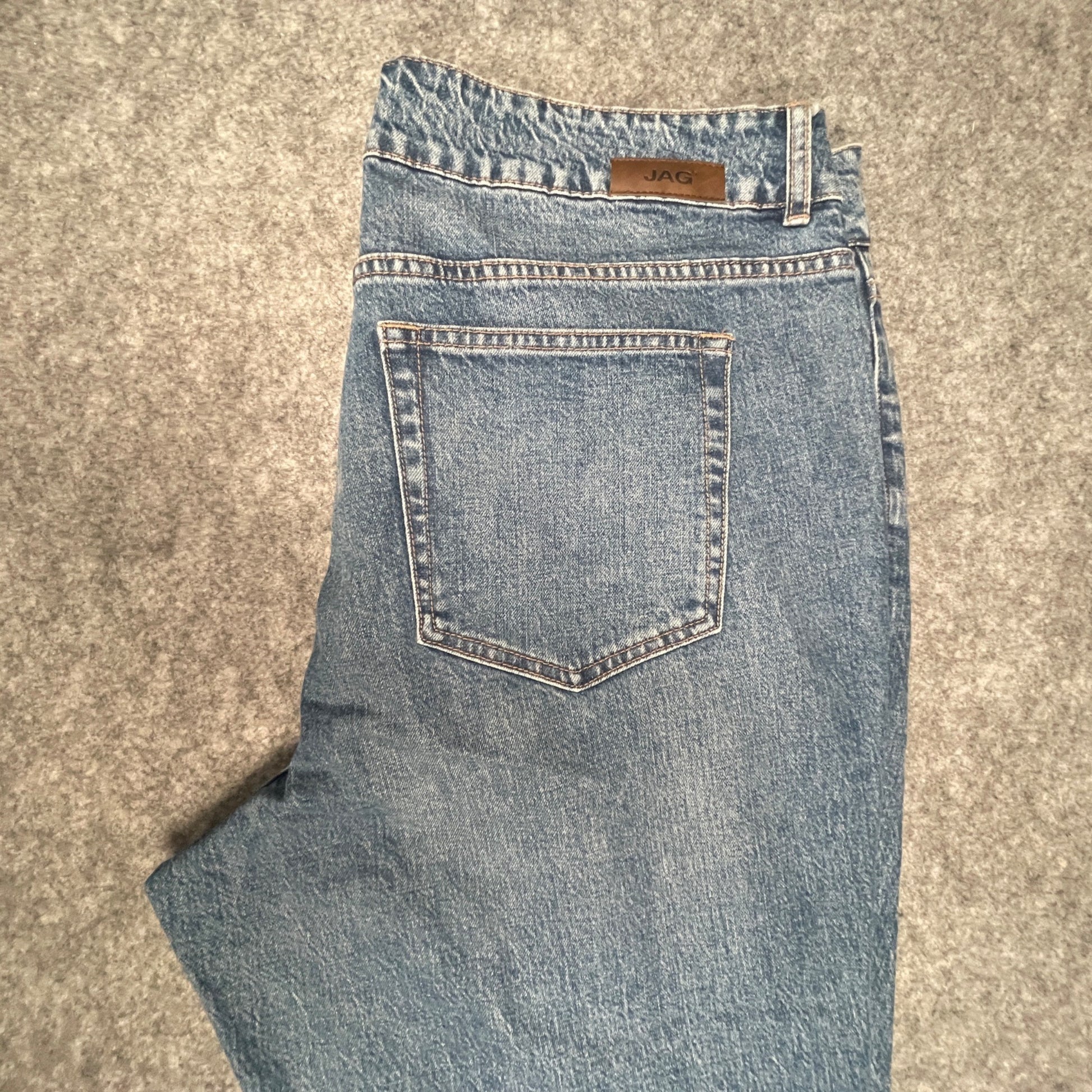Jag Womens High Rise Straight Leg Jeans Size 20W Classic Blue Denim - Voodoo Jewelers
