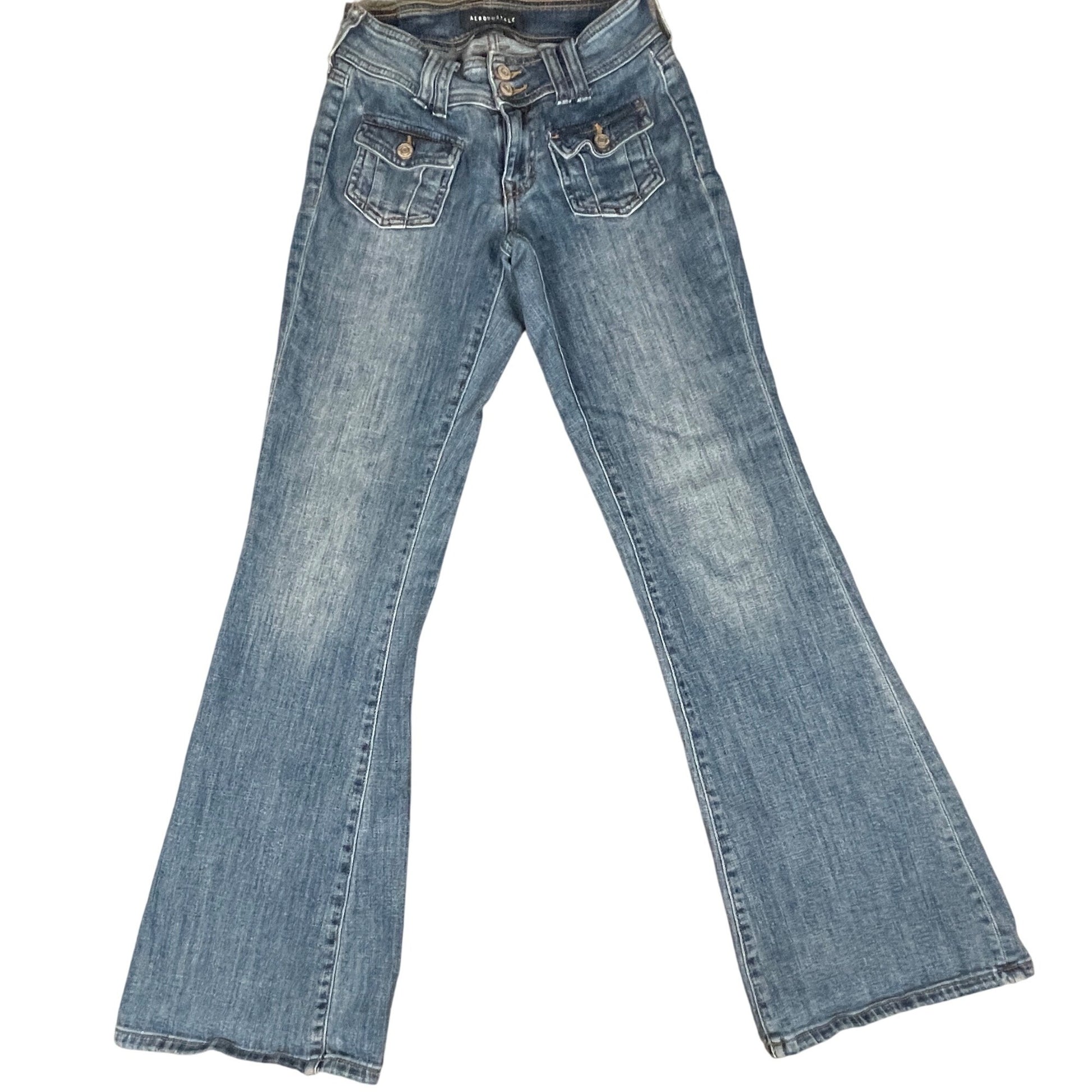 Aeropostale Womens Low Rise Flare Jeans 00 Reg Comfortable Stylish Denim - Voodoo Jewelers