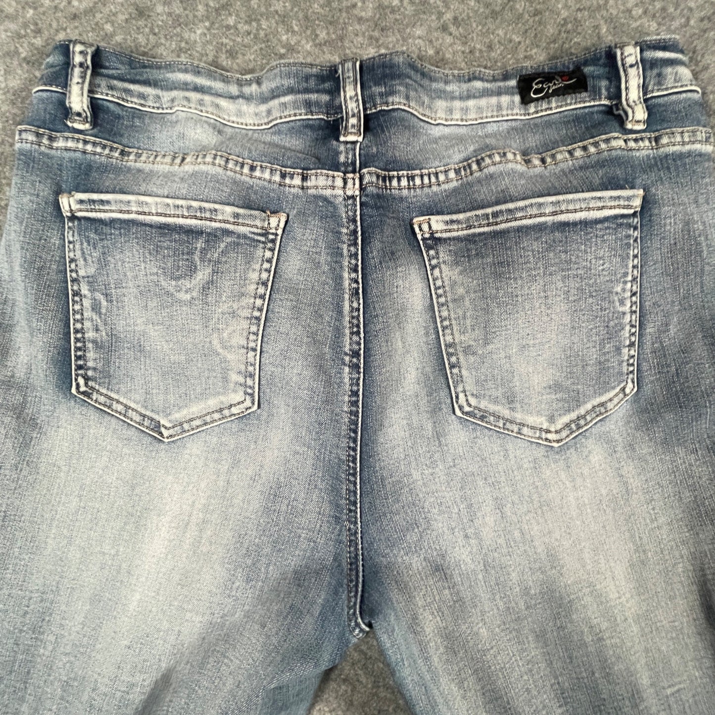 Women's Jeans Size 14 Embroidered Skinny Floral Light Earl Denim Casual Wear - Voodoo Jewelers