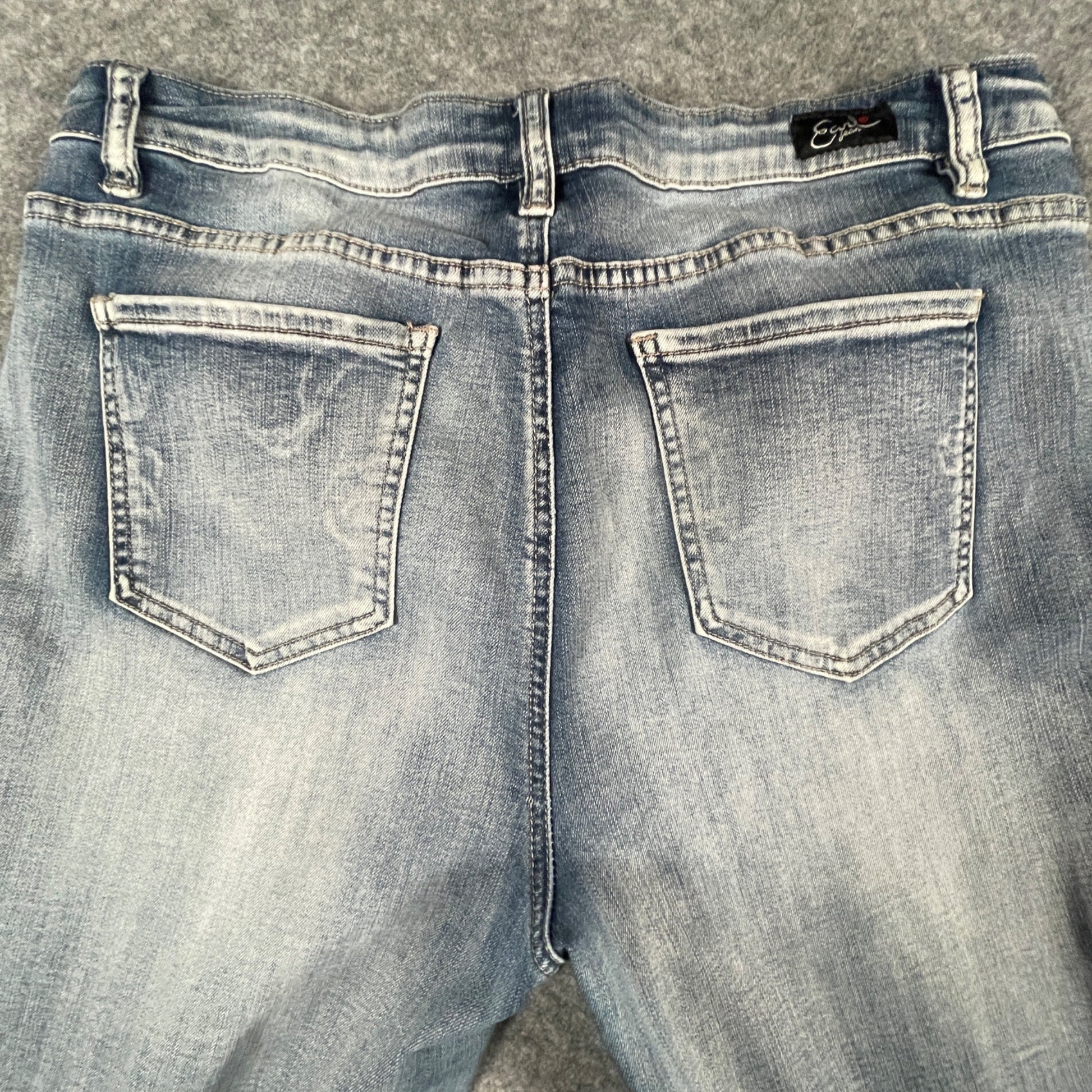 Women's Jeans Size 14 Embroidered Skinny Floral Light Earl Denim Casual Wear - Voodoo Jewelers